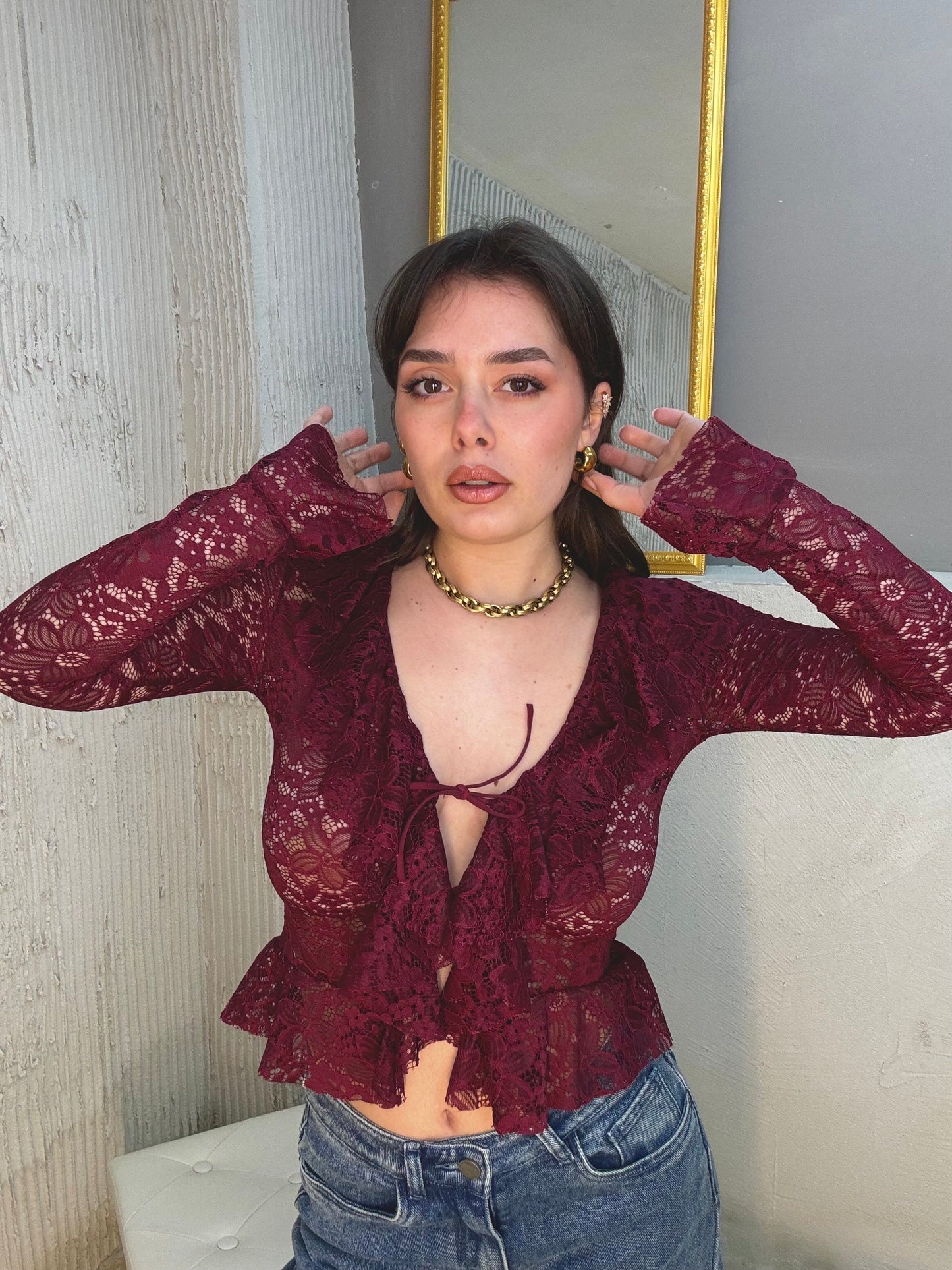 Cardigan di pizzo