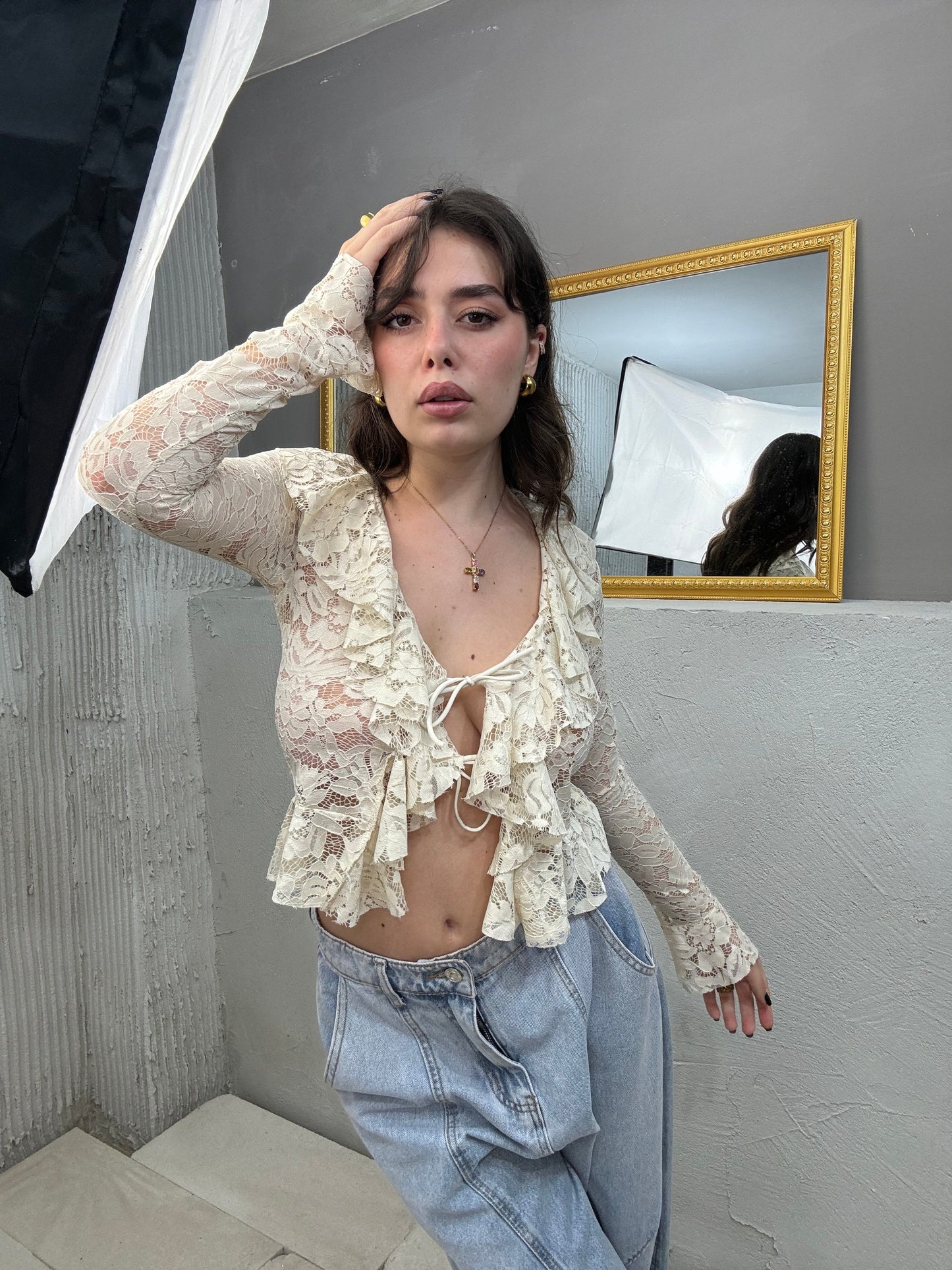 Cardigan di pizzo