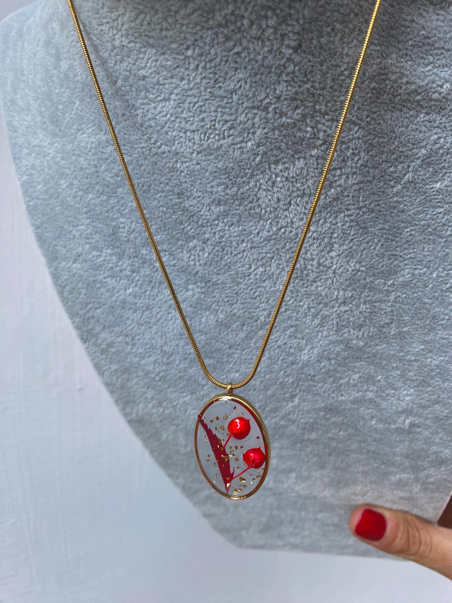 Collana Resina Oval
