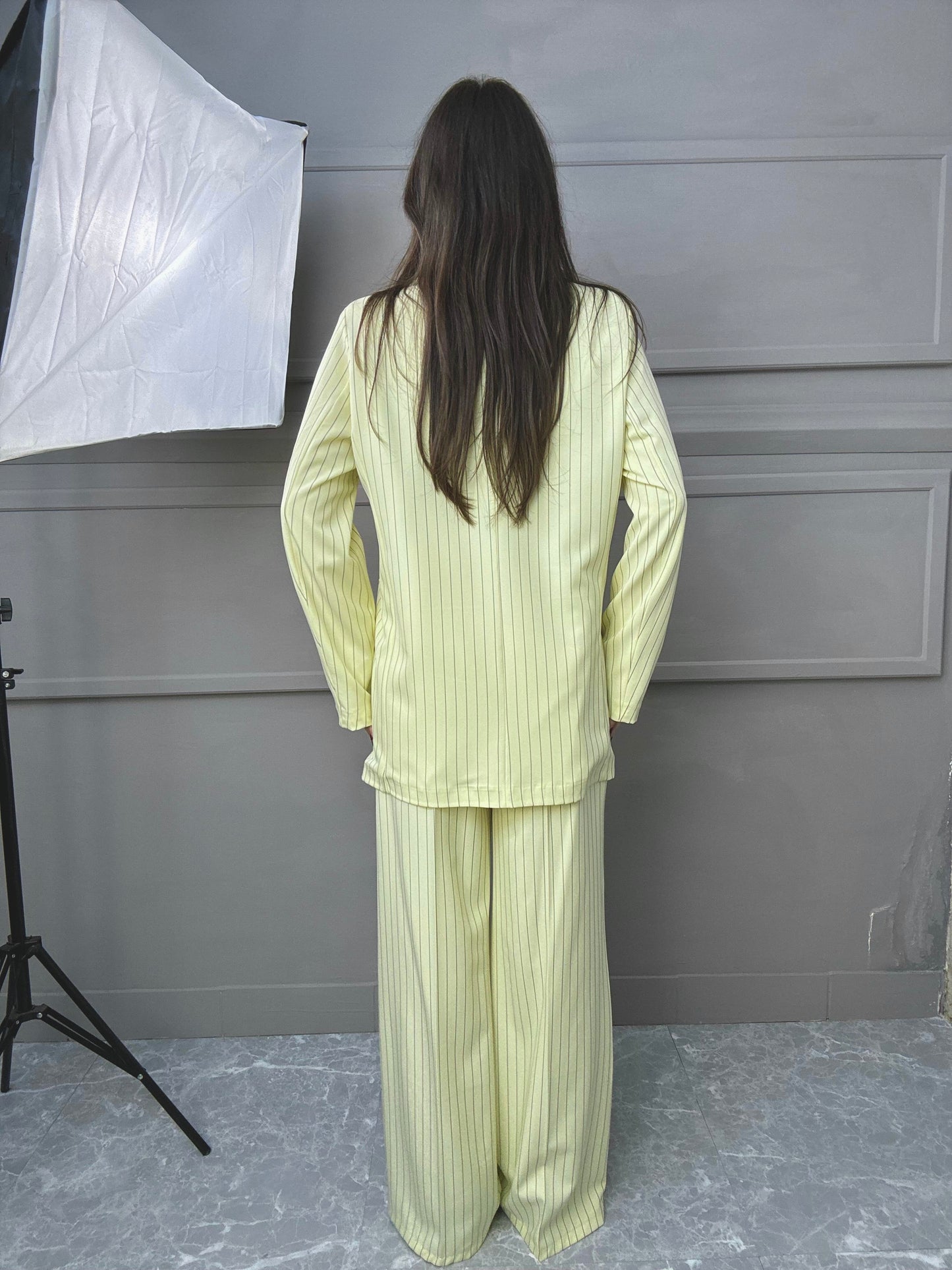 Tailleur Gessato Giallo