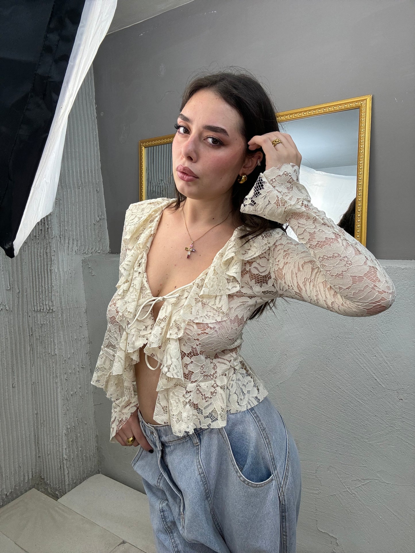 Cardigan di pizzo