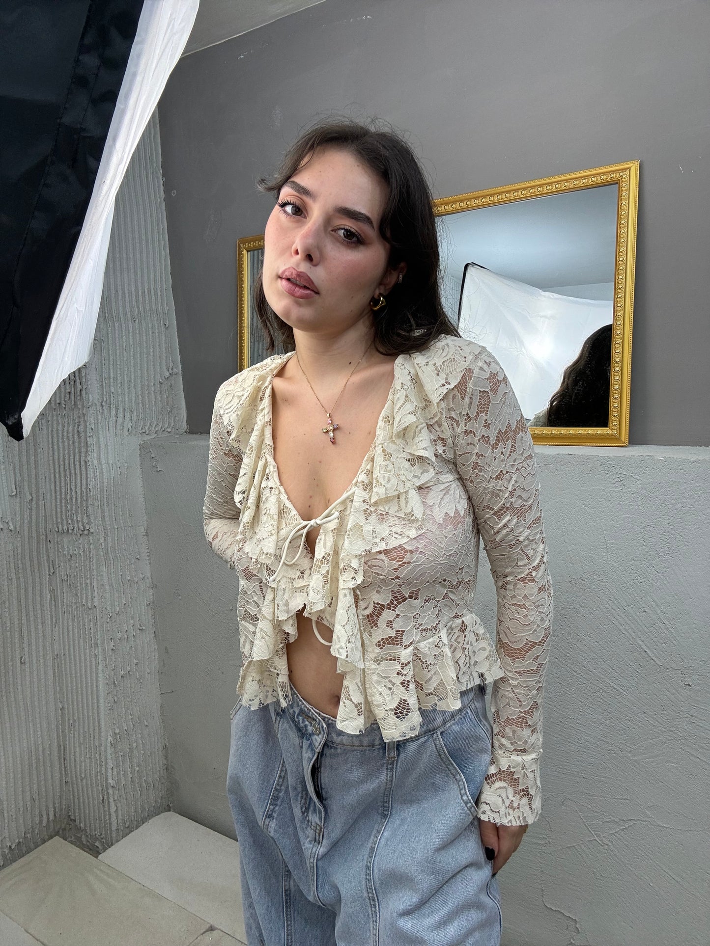 Cardigan di pizzo