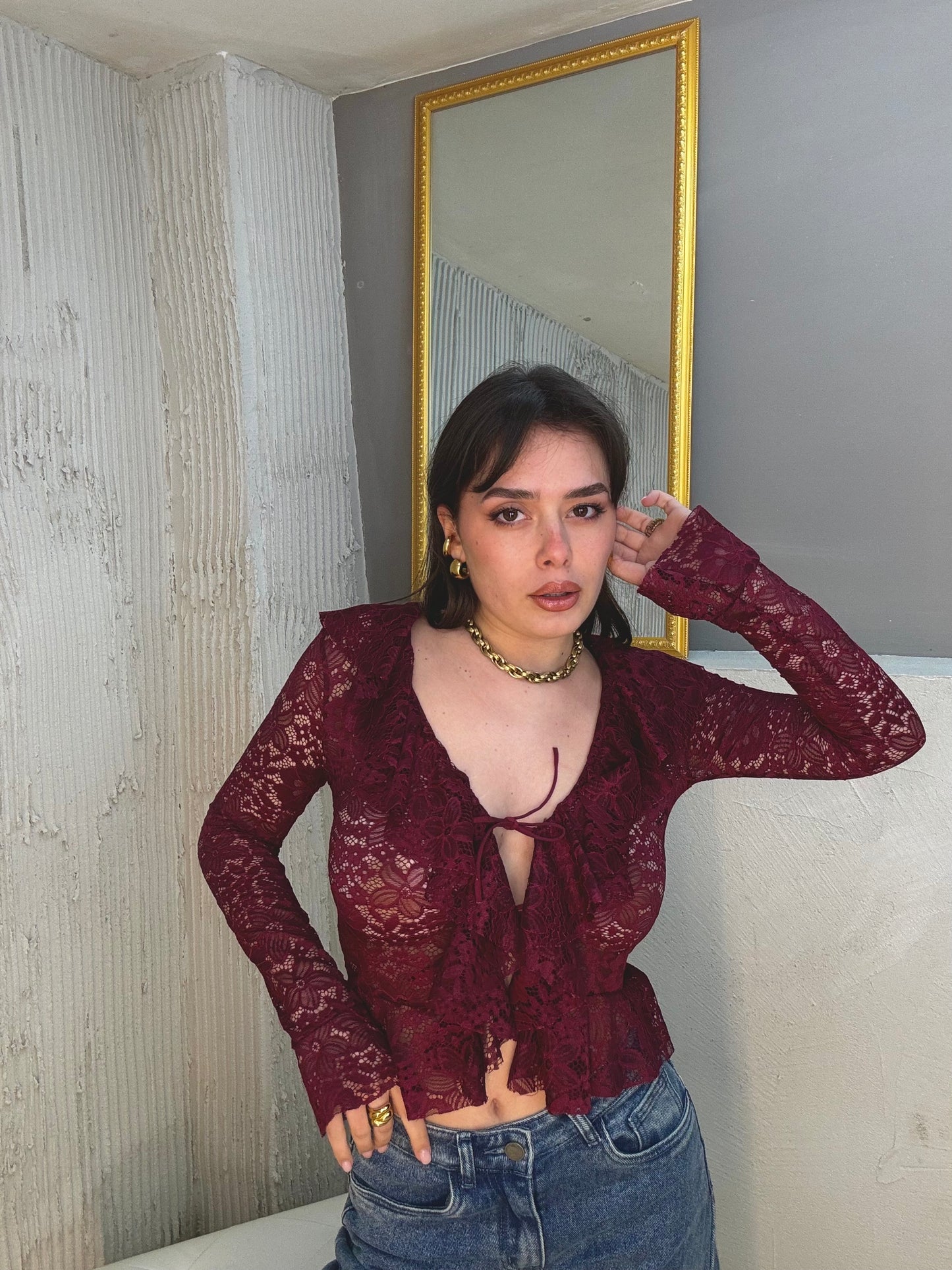Cardigan di pizzo