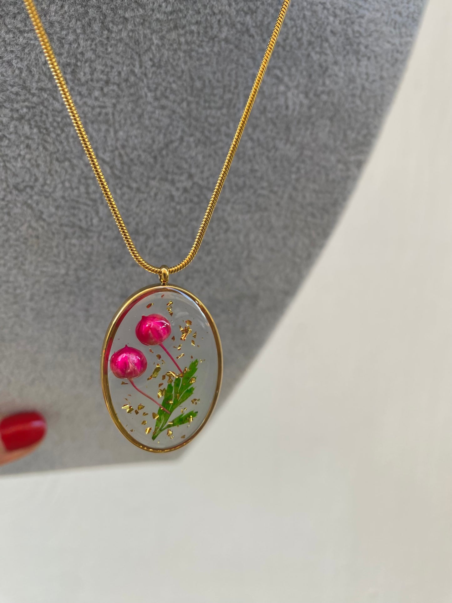 Collana Resina Oval