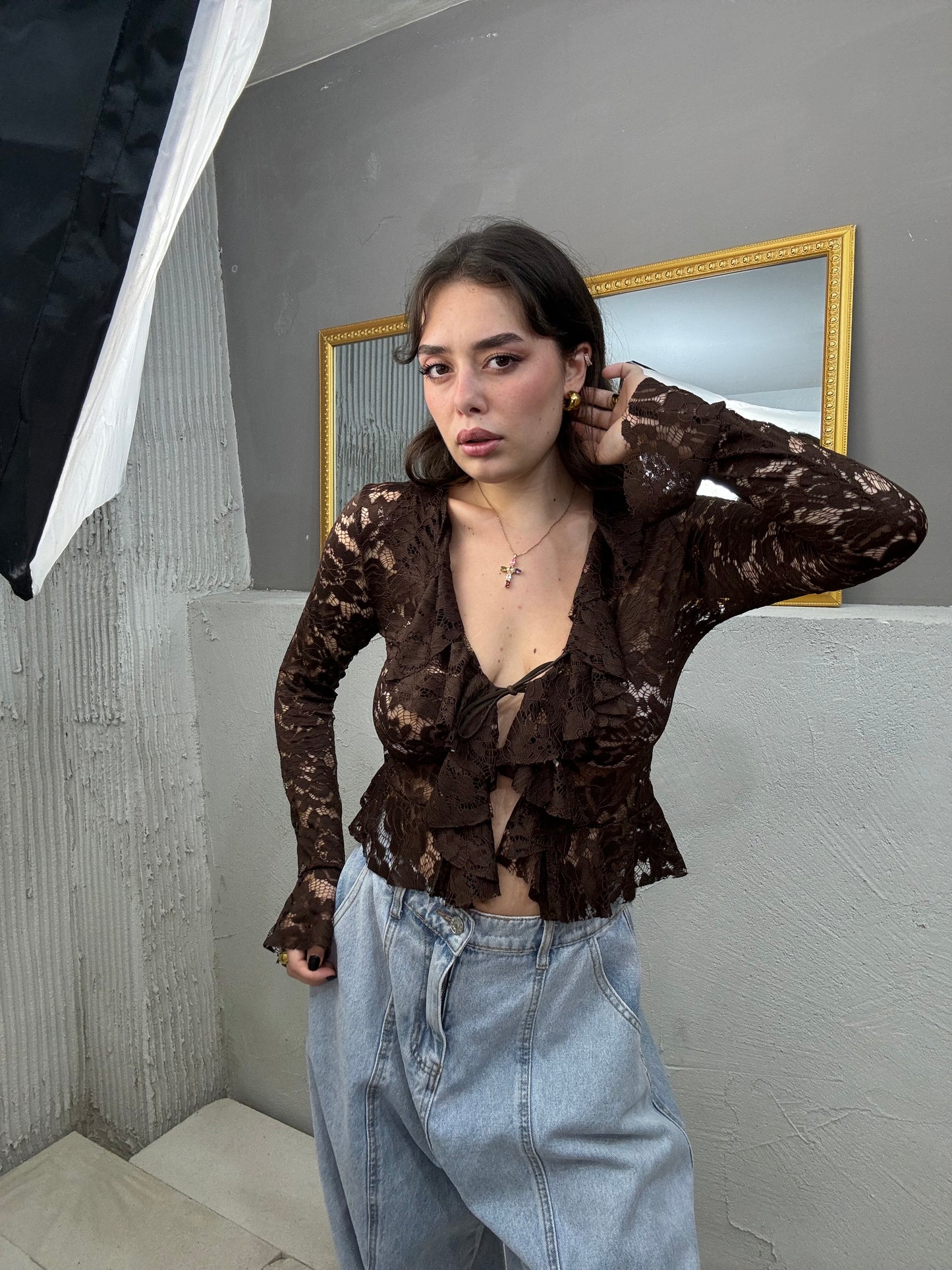 Cardigan di pizzo