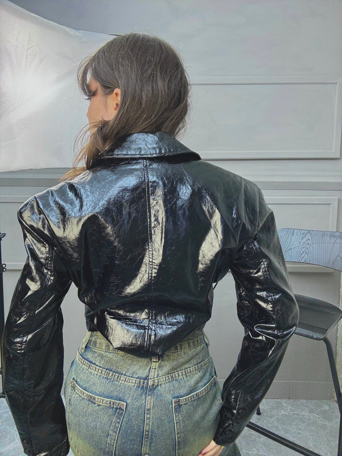 Crop Blazer Lucido