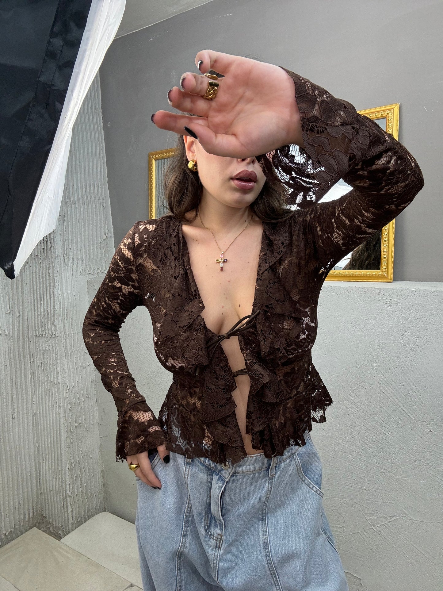 Cardigan di pizzo