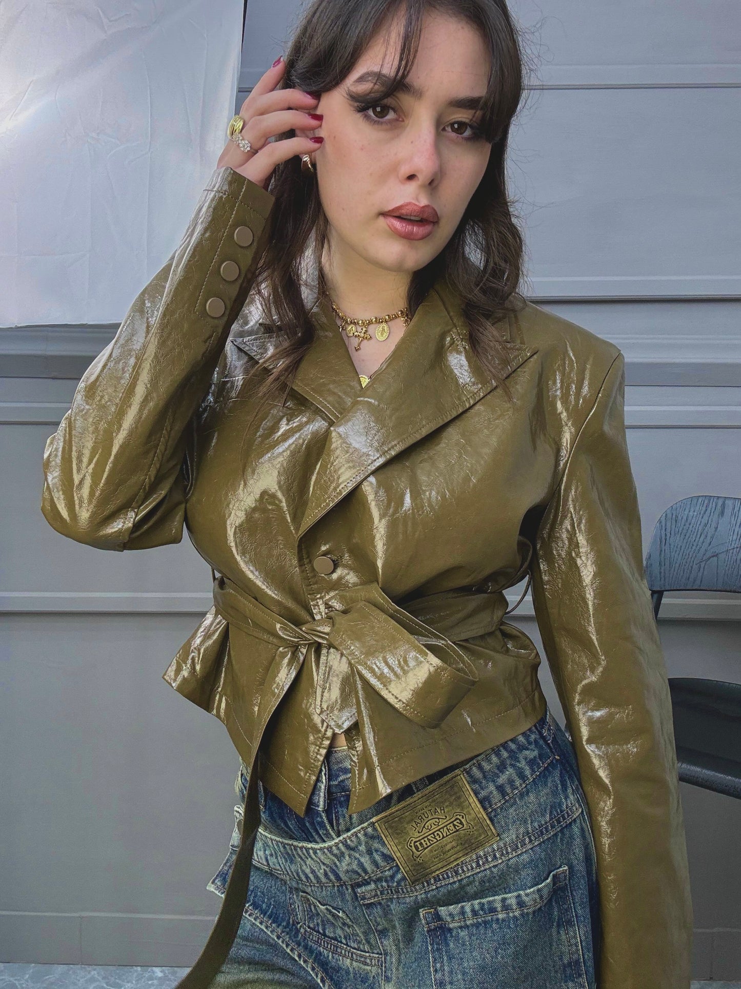 Crop Blazer Lucido