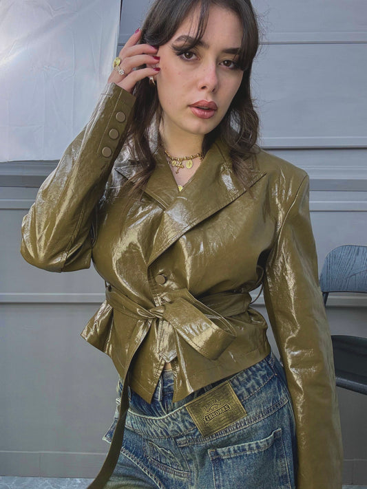 Crop Blazer Lucido