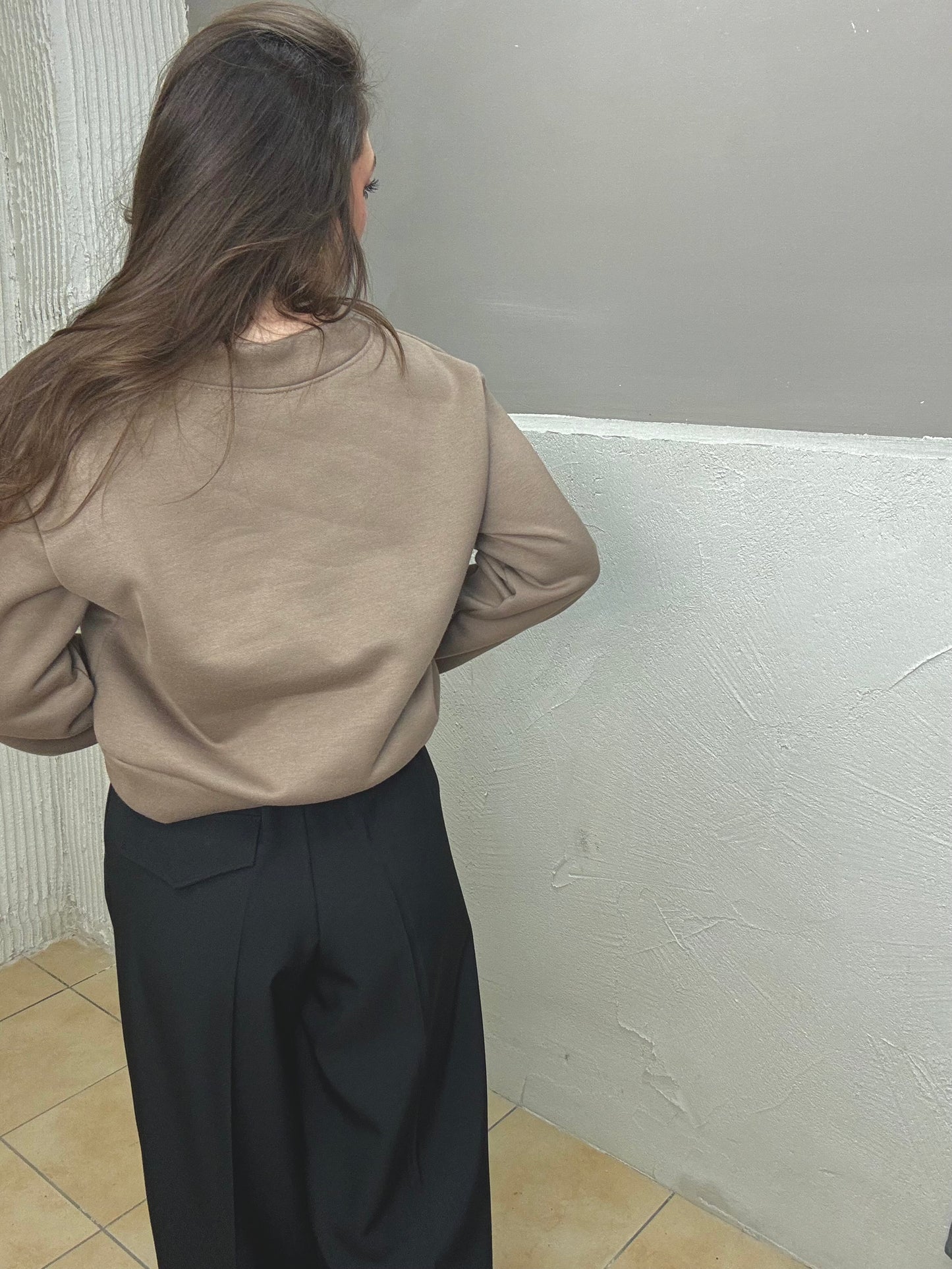 Crop Felpa V