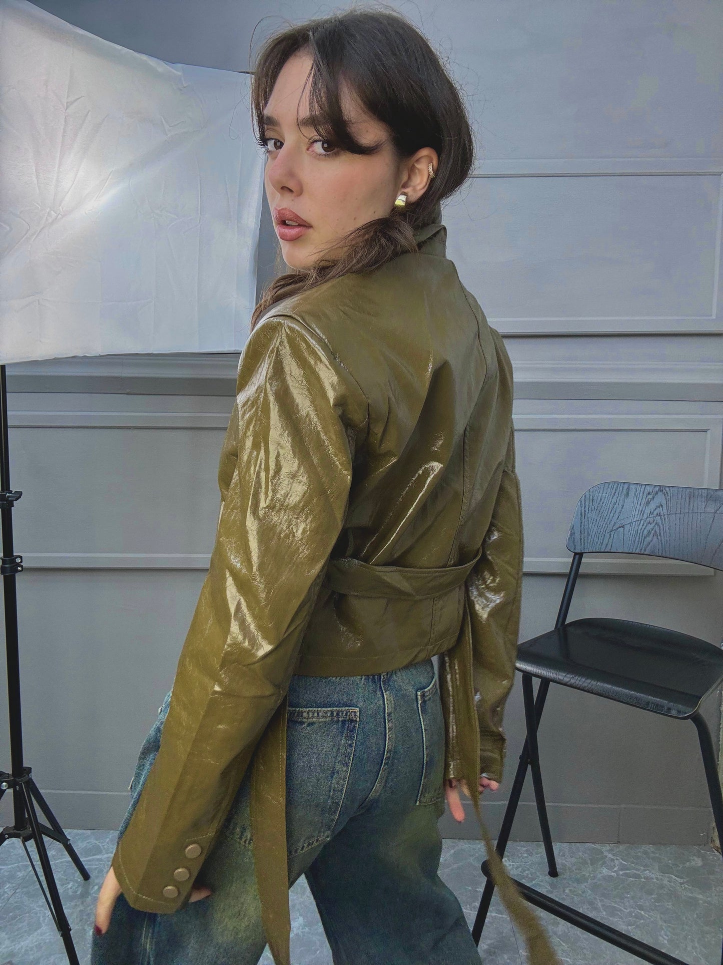 Crop Blazer Lucido
