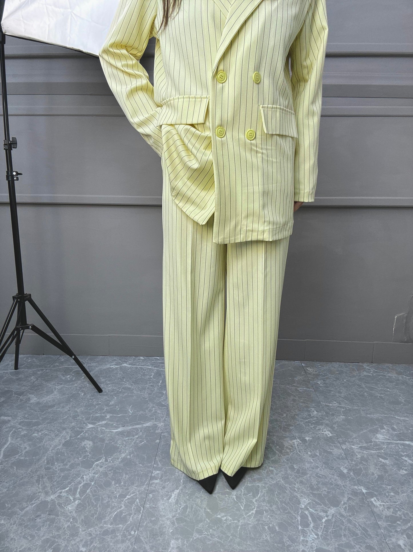 Tailleur Gessato Giallo