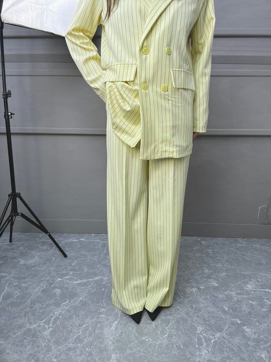 Tailleur Gessato Giallo