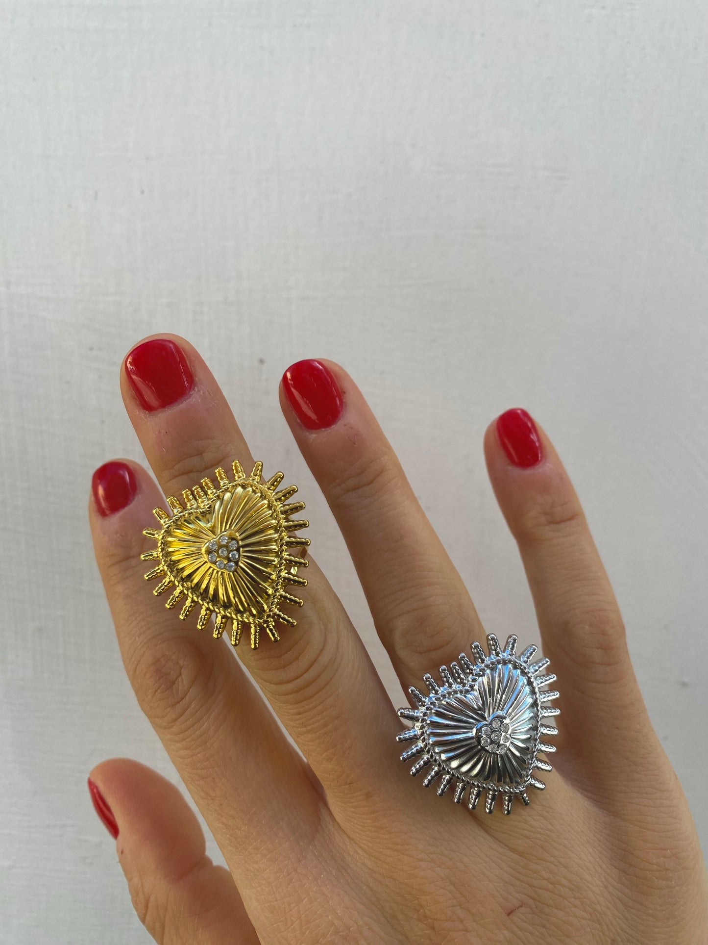 Anello Cuore Halo