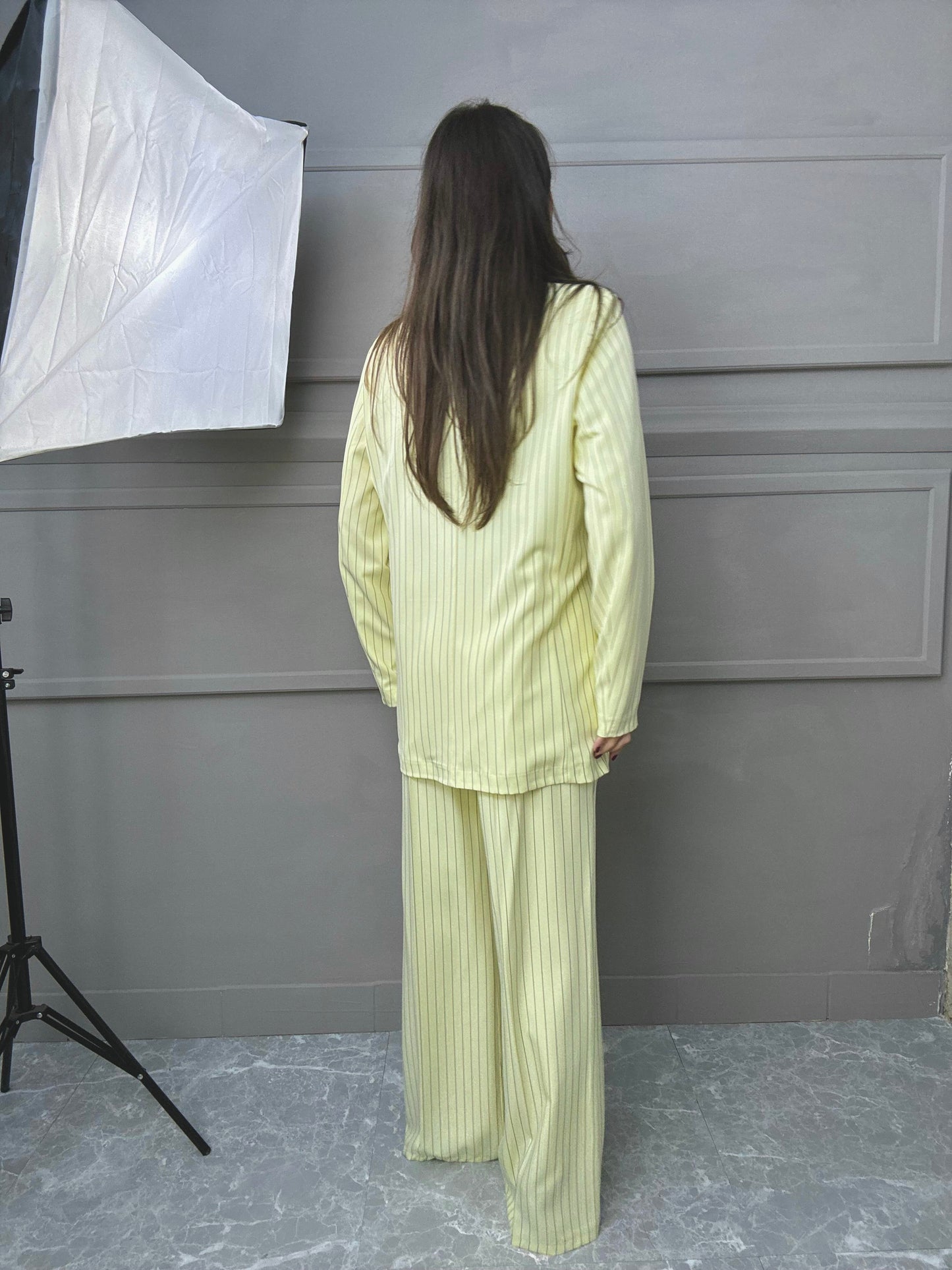 Tailleur Gessato Giallo