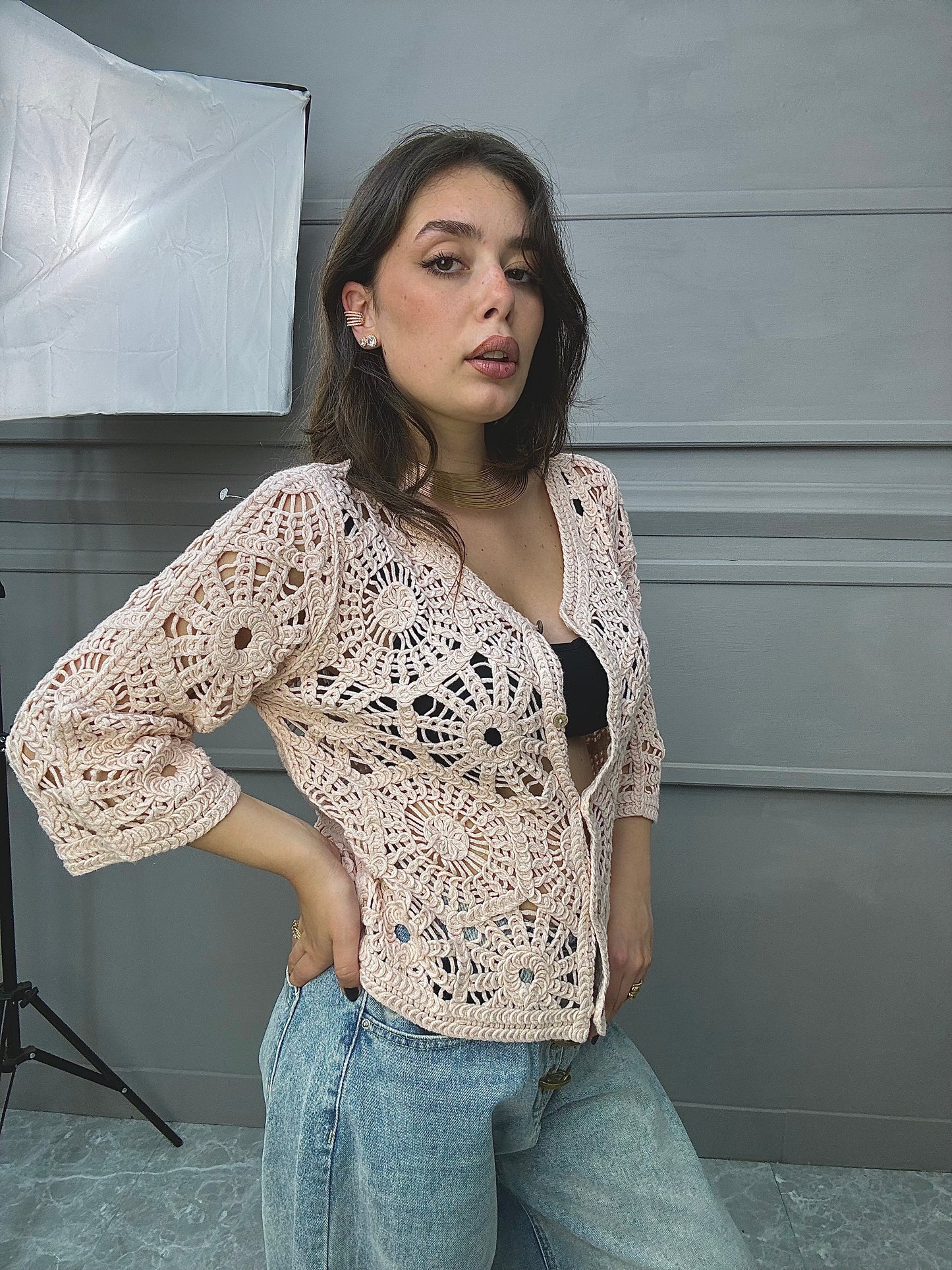 Cardigan Macramé