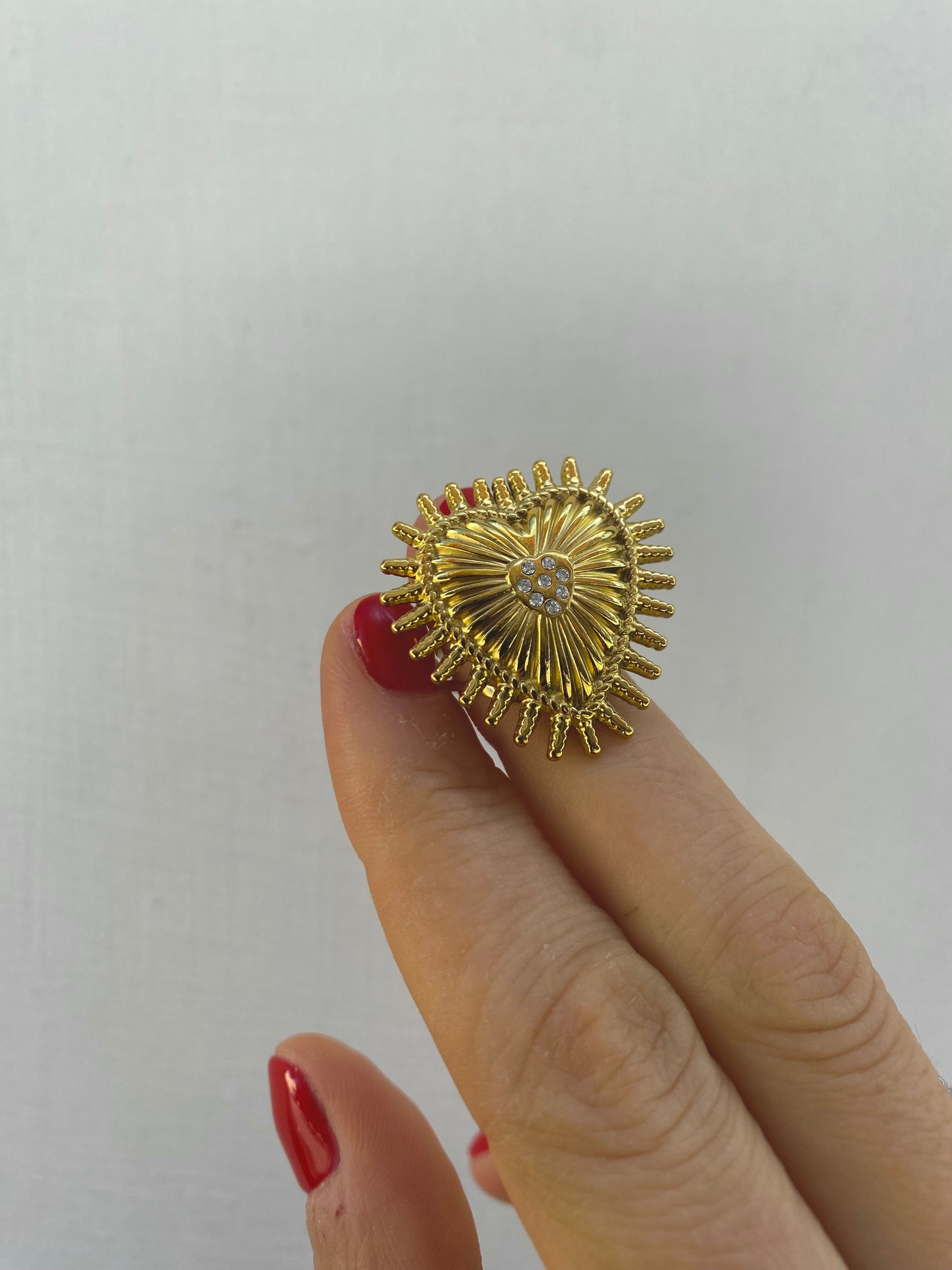 Anello Cuore Halo