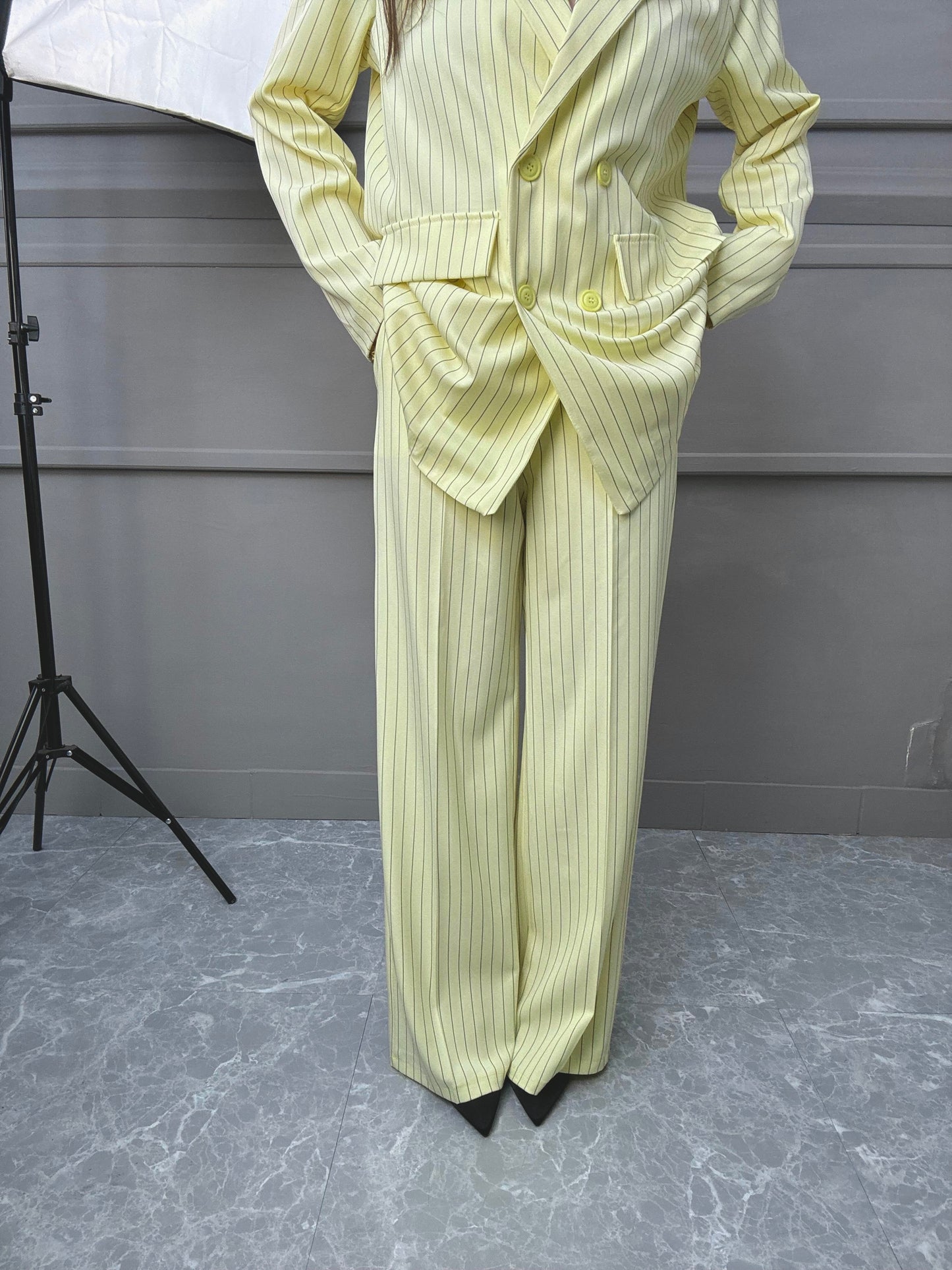 Tailleur Gessato Giallo
