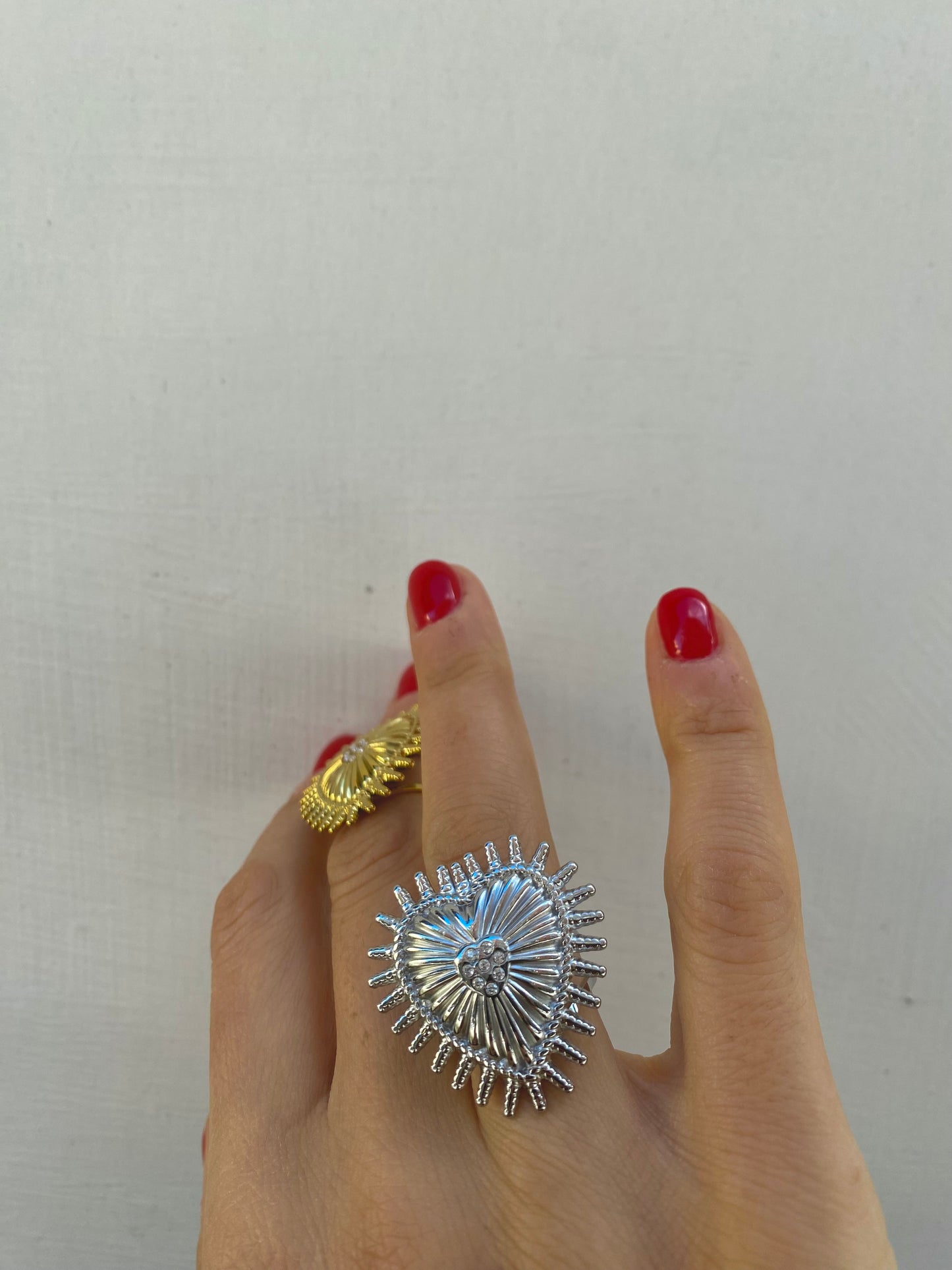 Anello Cuore Halo