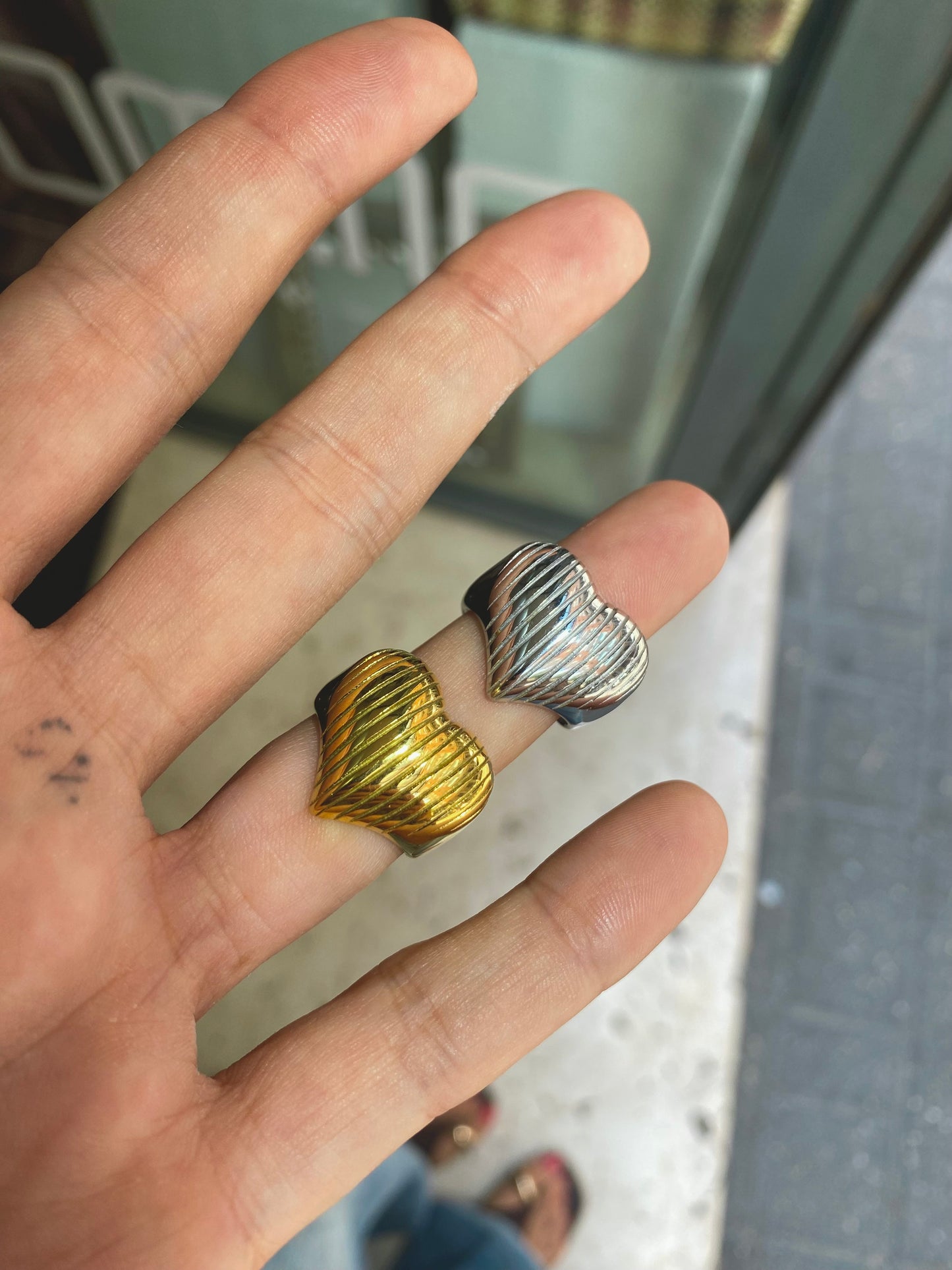 anello cuore millerighe