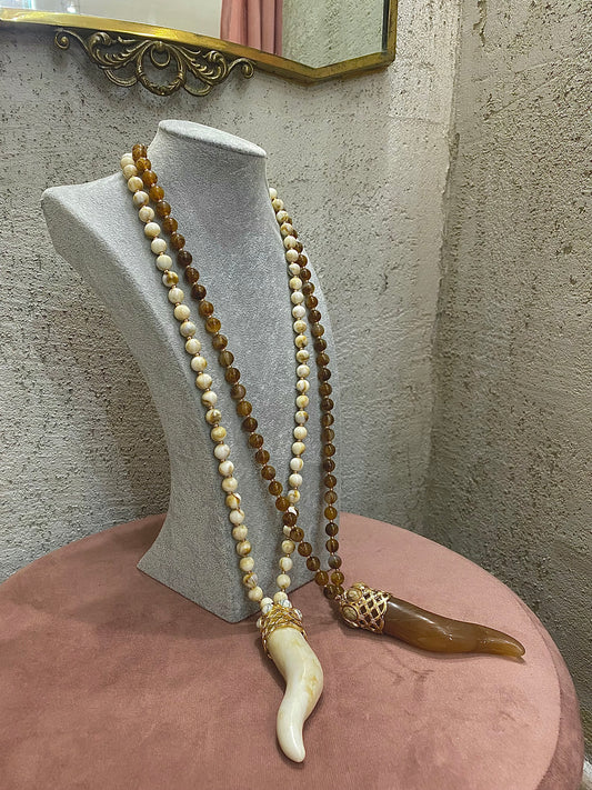 Collana Corno Resina