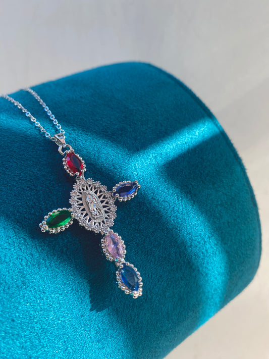 Collana Croce multicolor