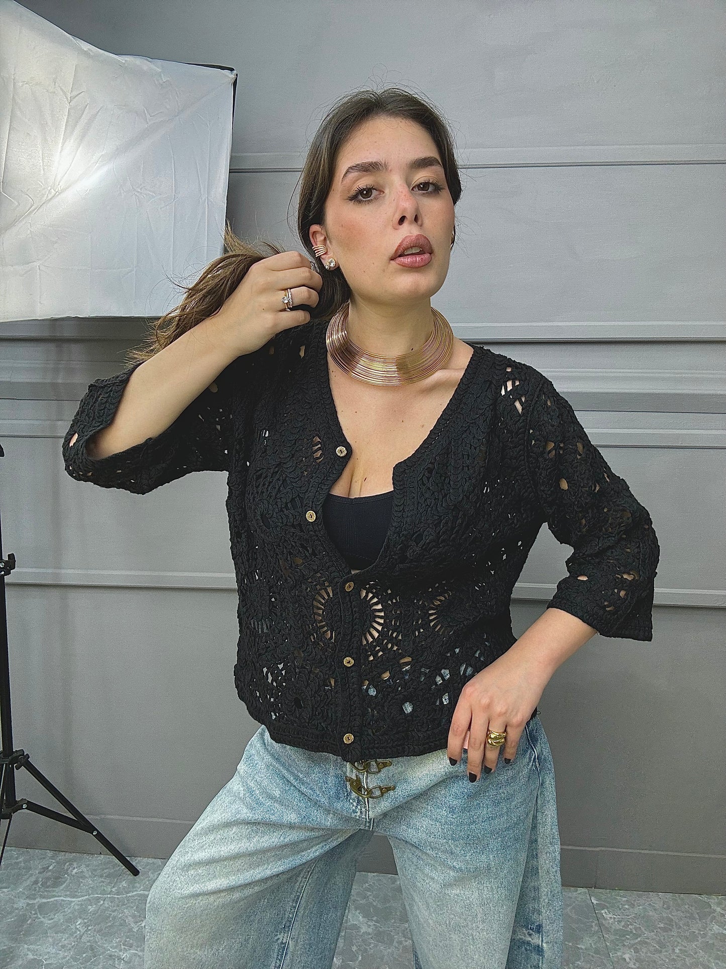 Cardigan Macramé
