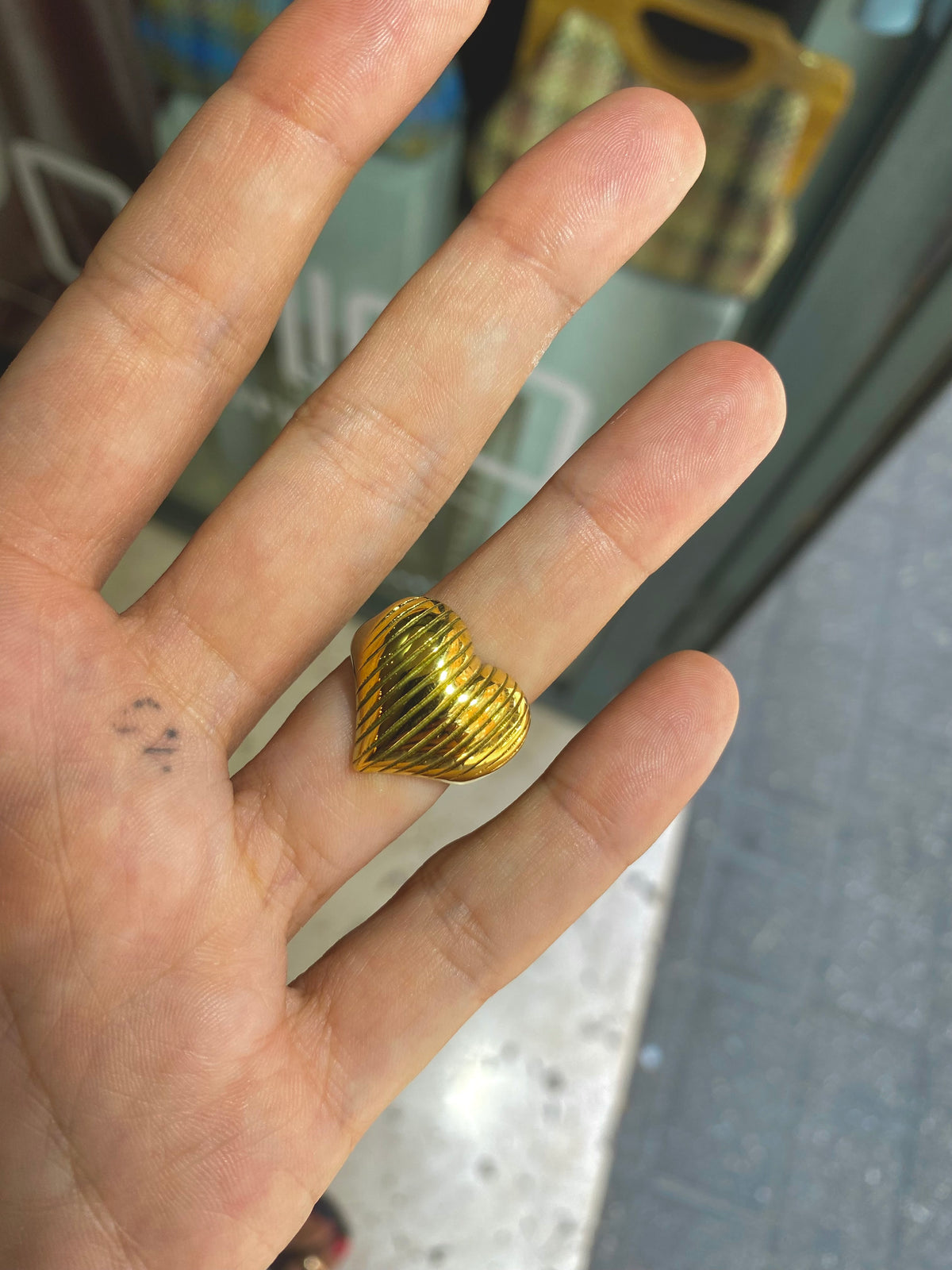 anello cuore millerighe