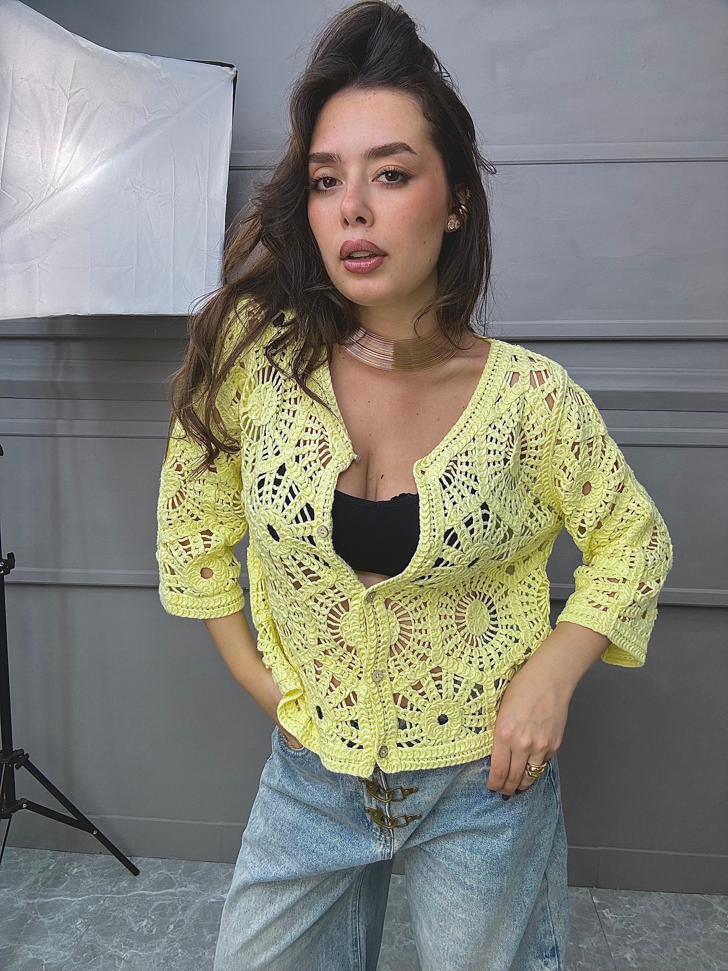 Cardigan Macramé