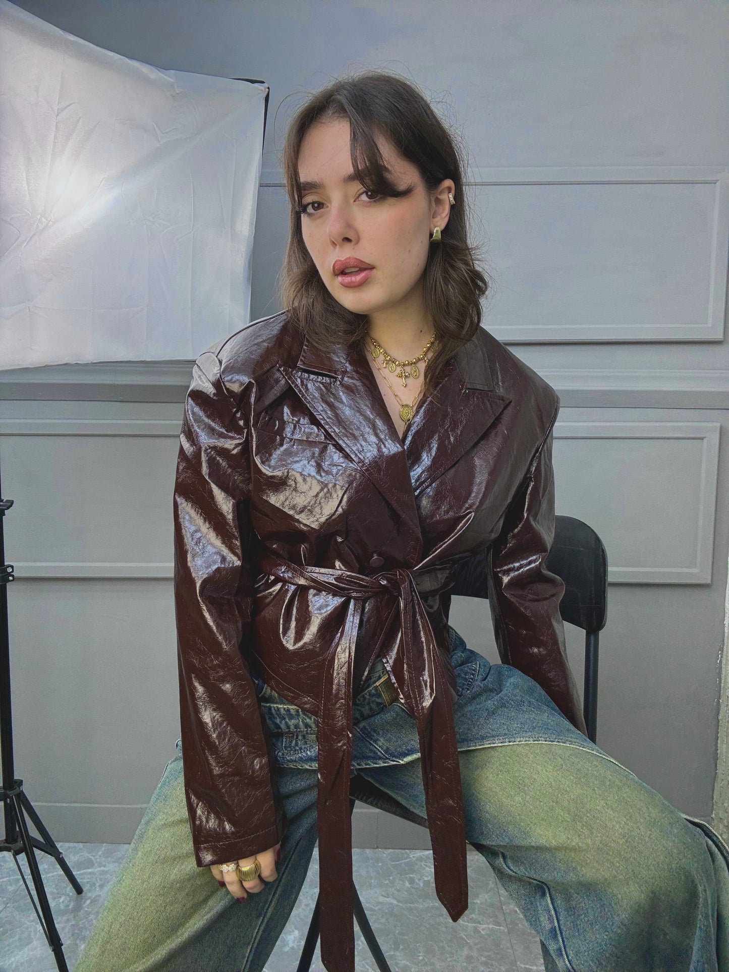 Crop Blazer Lucido