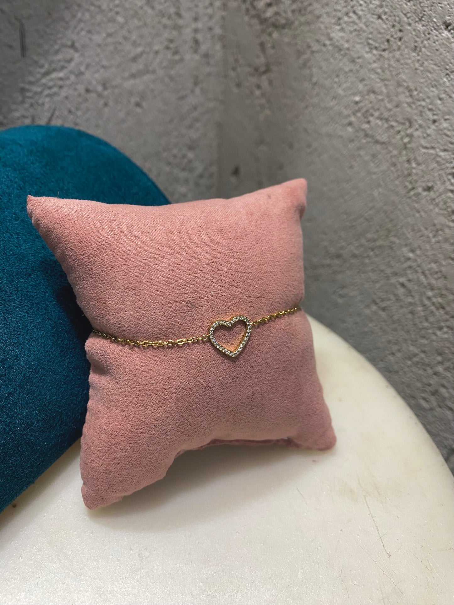 Bracciale empty heart strass