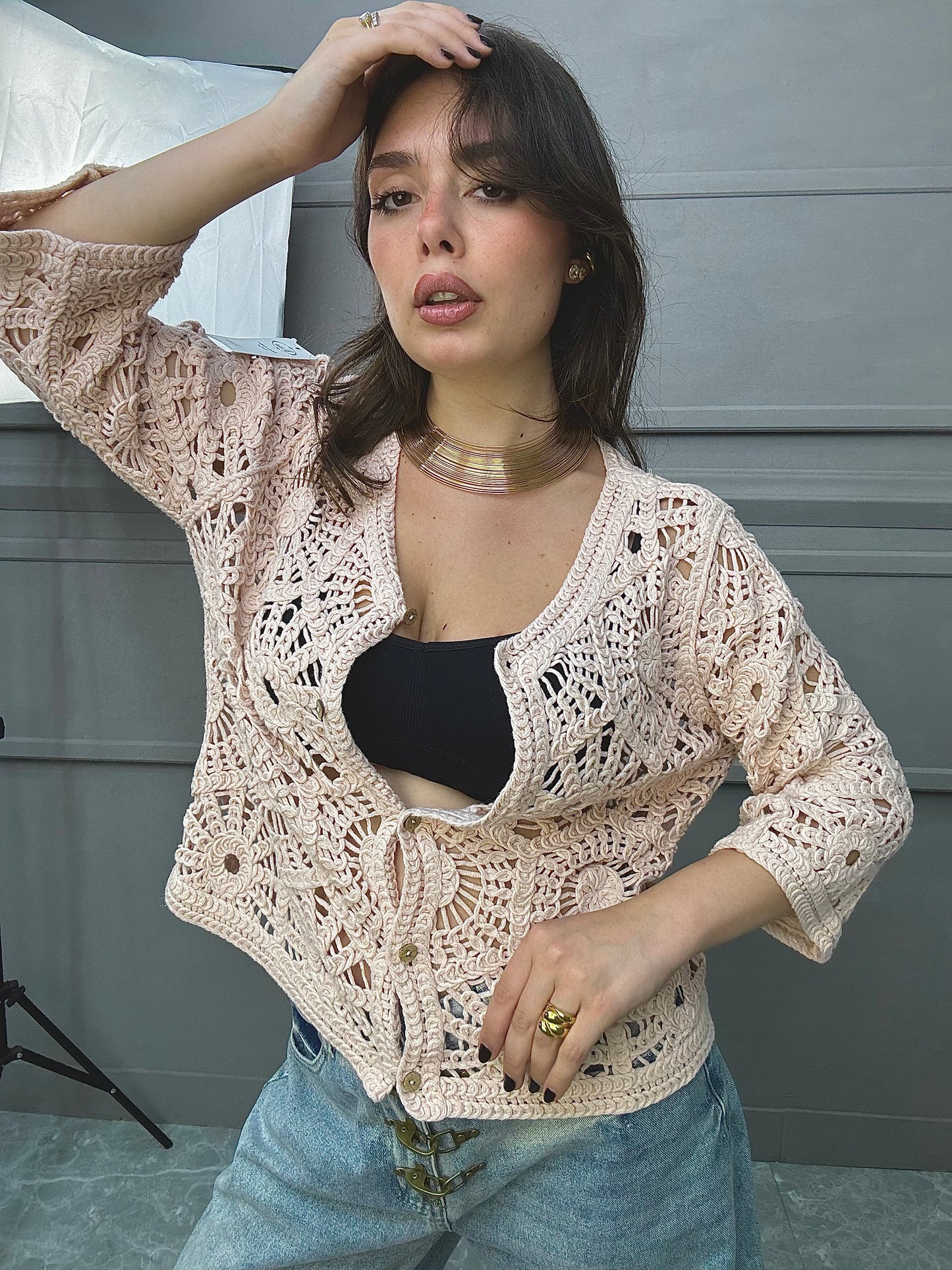 Cardigan Macramé
