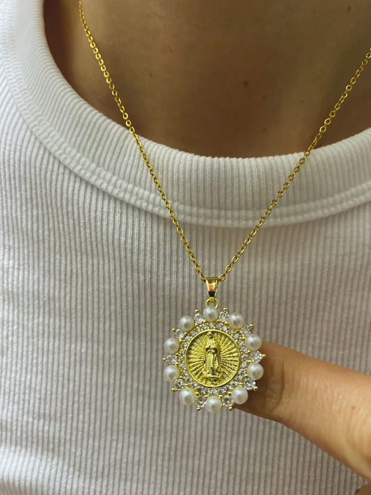 Collana Piastrina Pearl