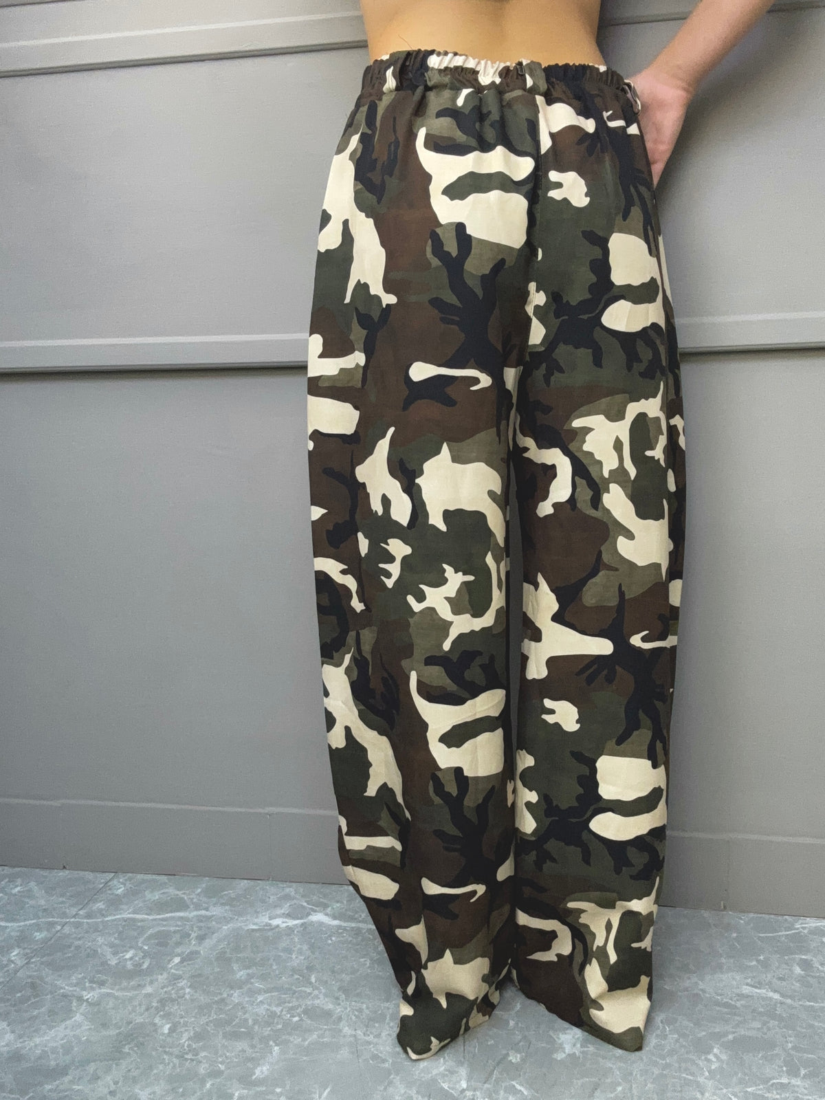 Pantalone Camo Palazzo