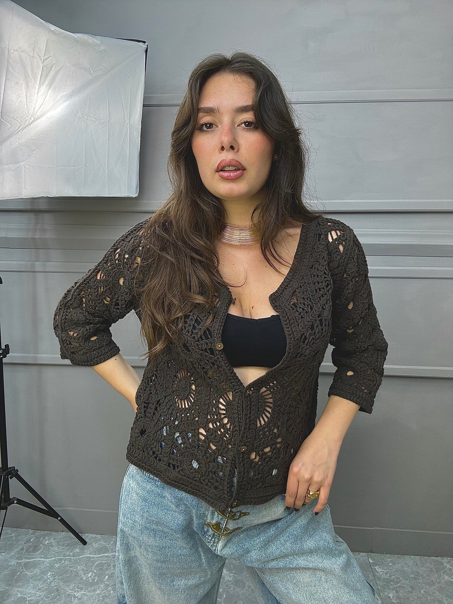 Cardigan Macramé