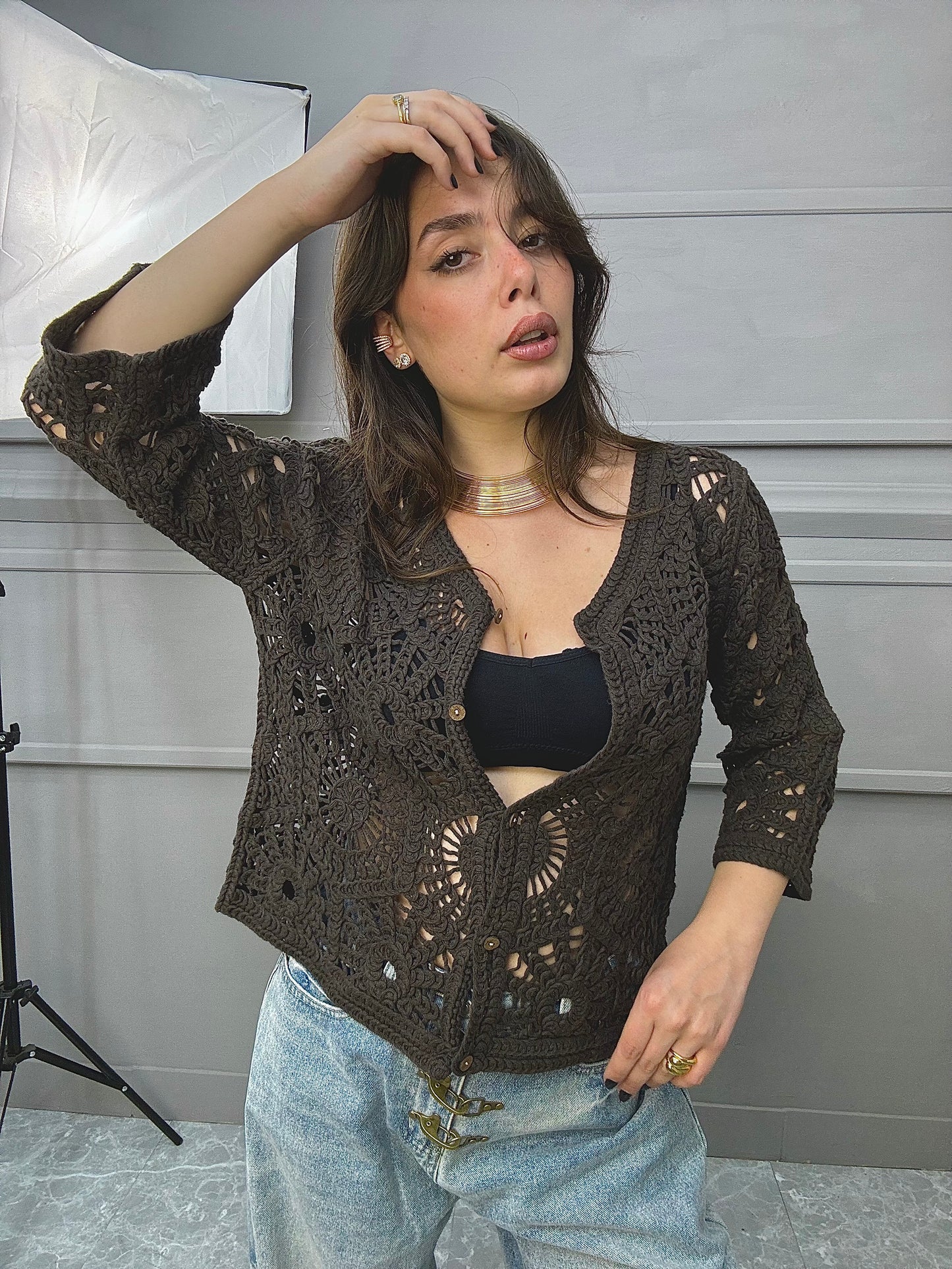 Cardigan Macramé
