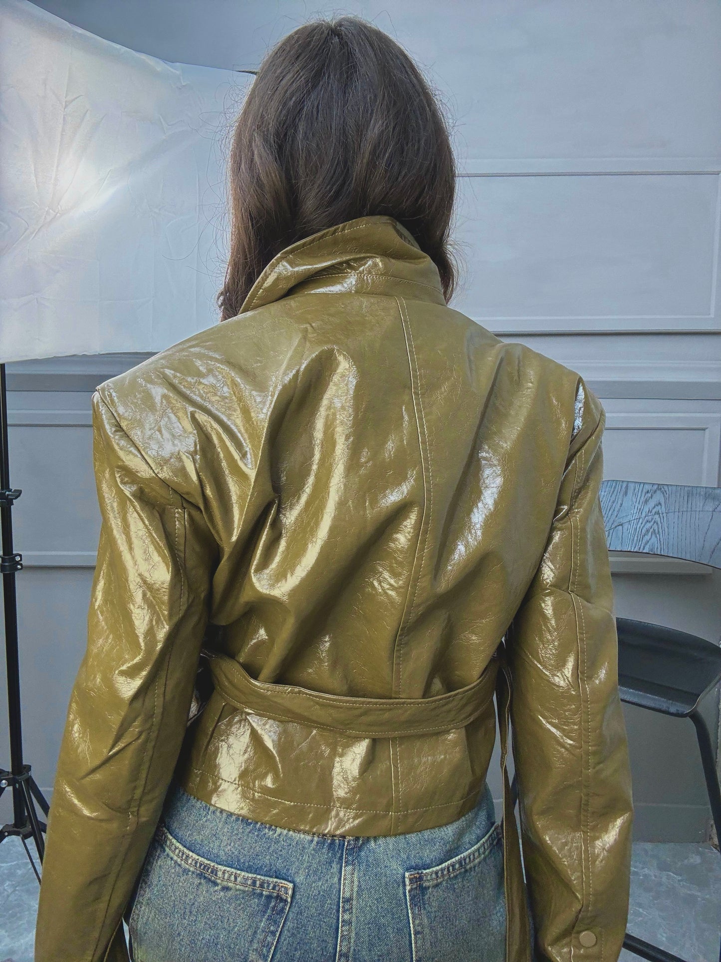 Crop Blazer Lucido