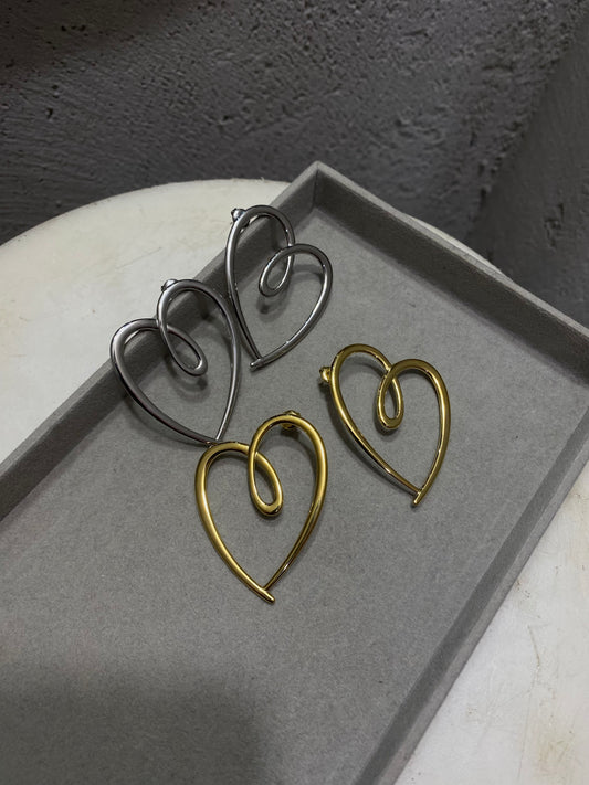 Orecchino Cuore grafico