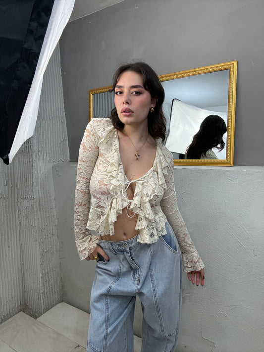 Cardigan di pizzo