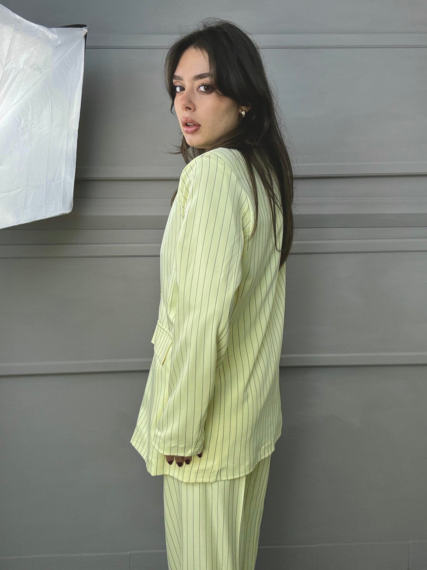 Tailleur Gessato Giallo