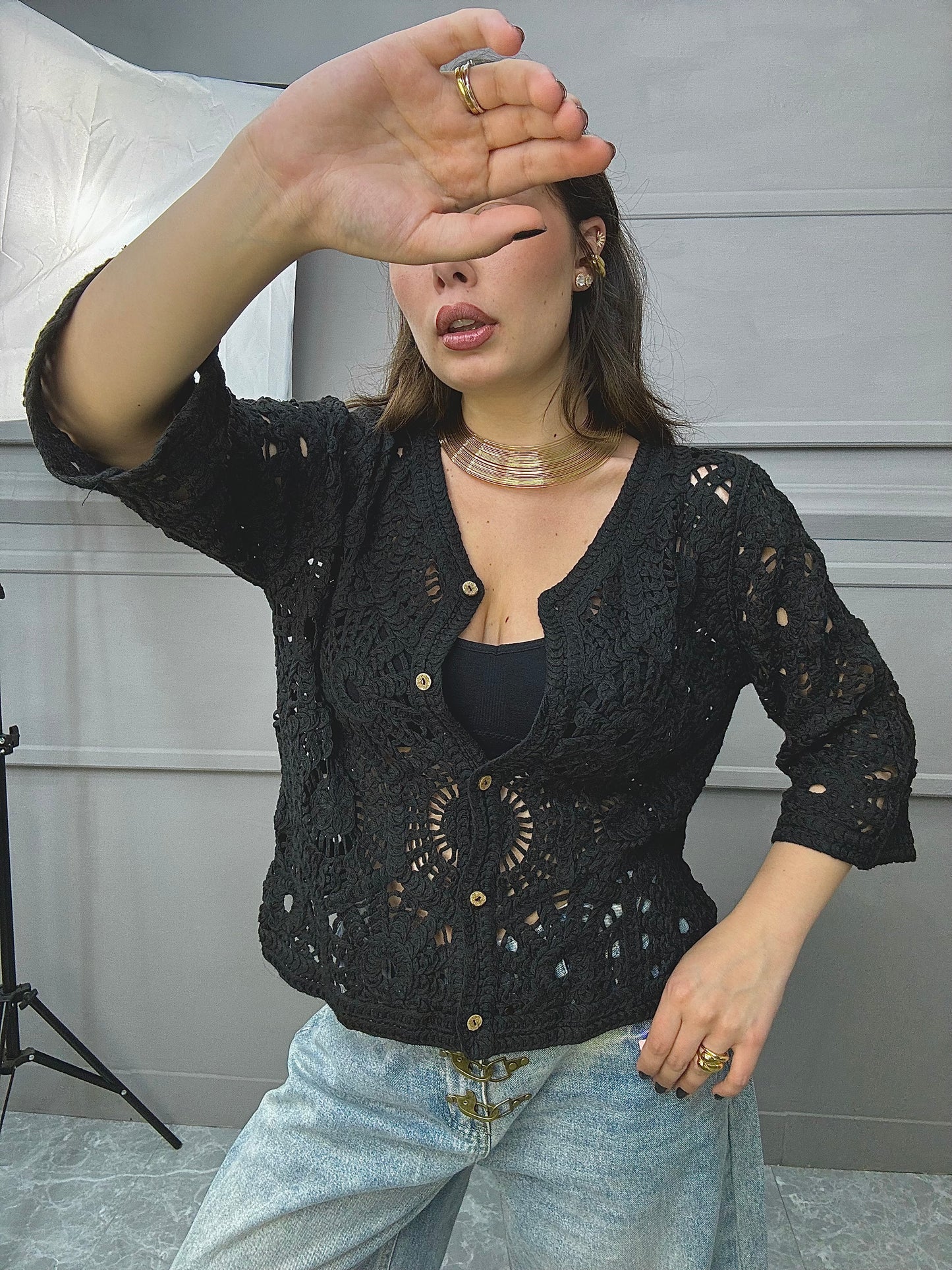 Cardigan Macramé