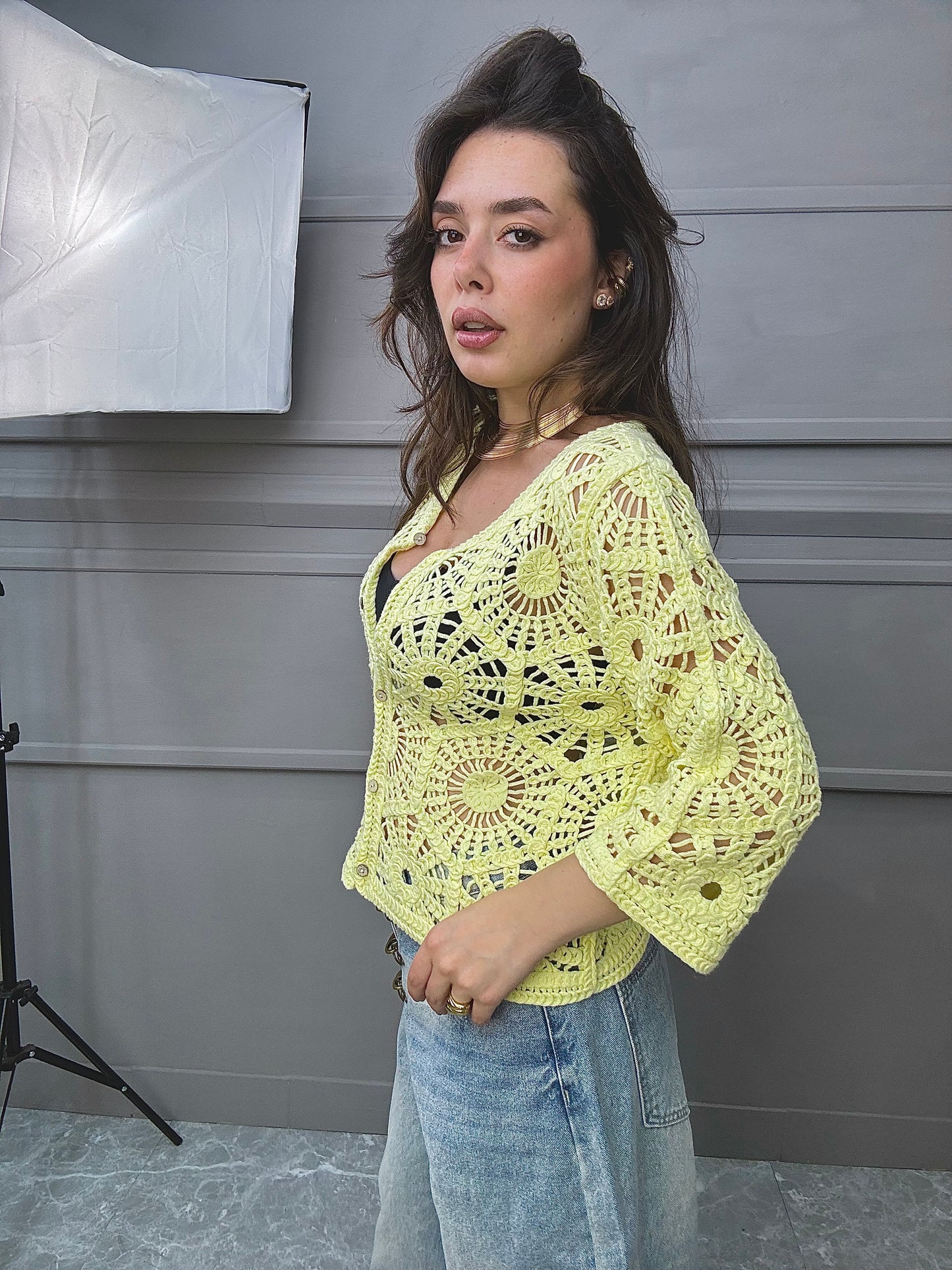 Cardigan Macramé