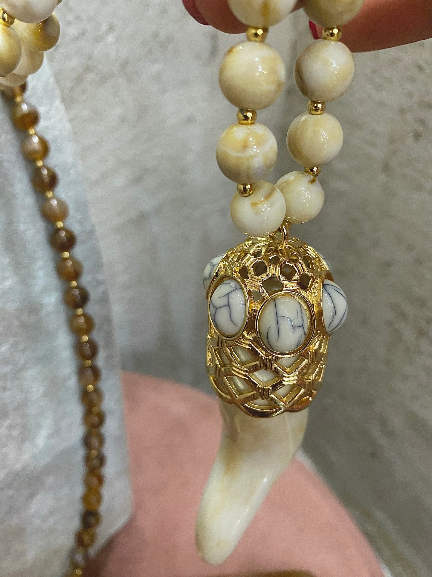 Collana Corno Resina