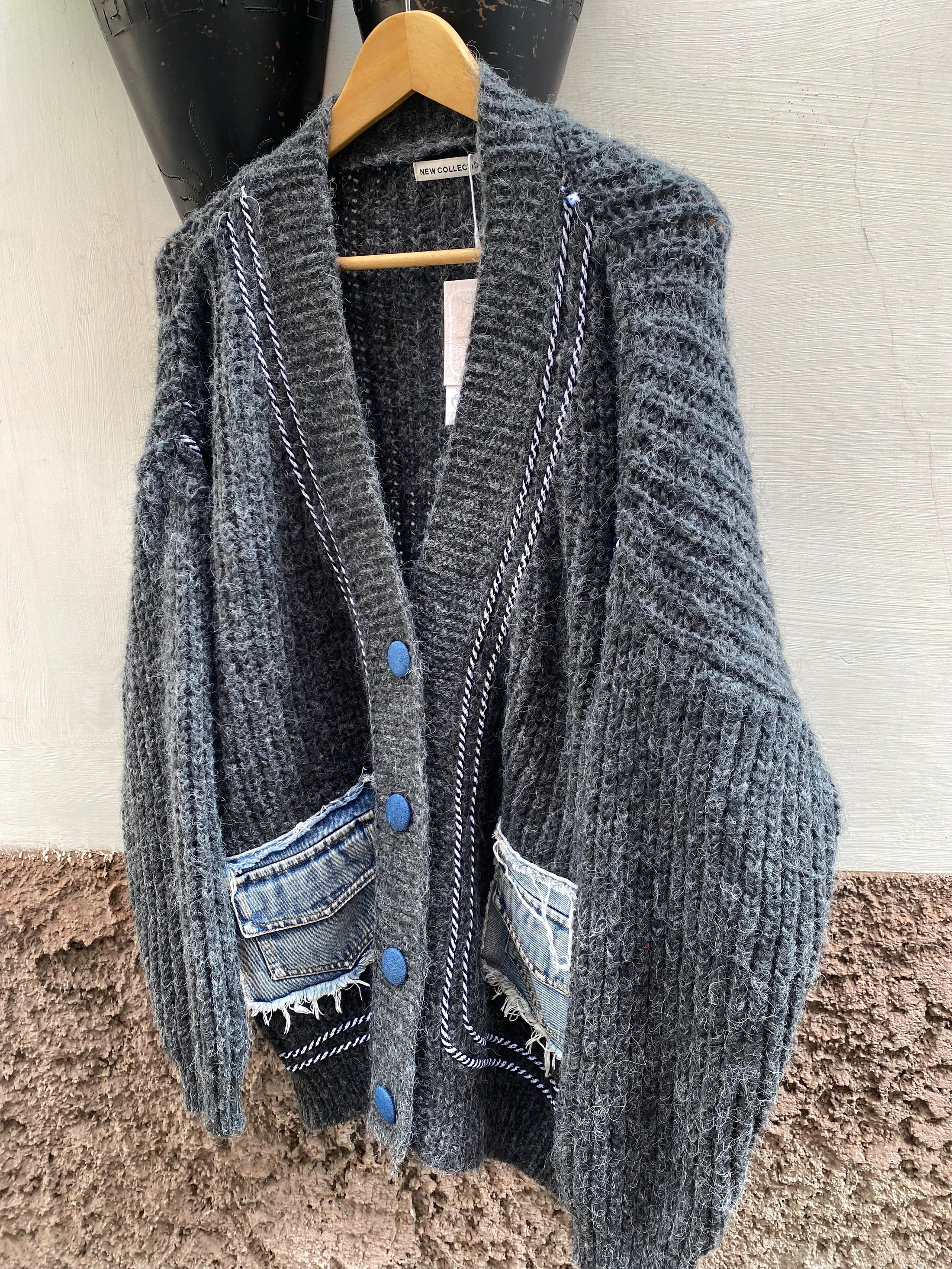 Maxi cardigan treccia