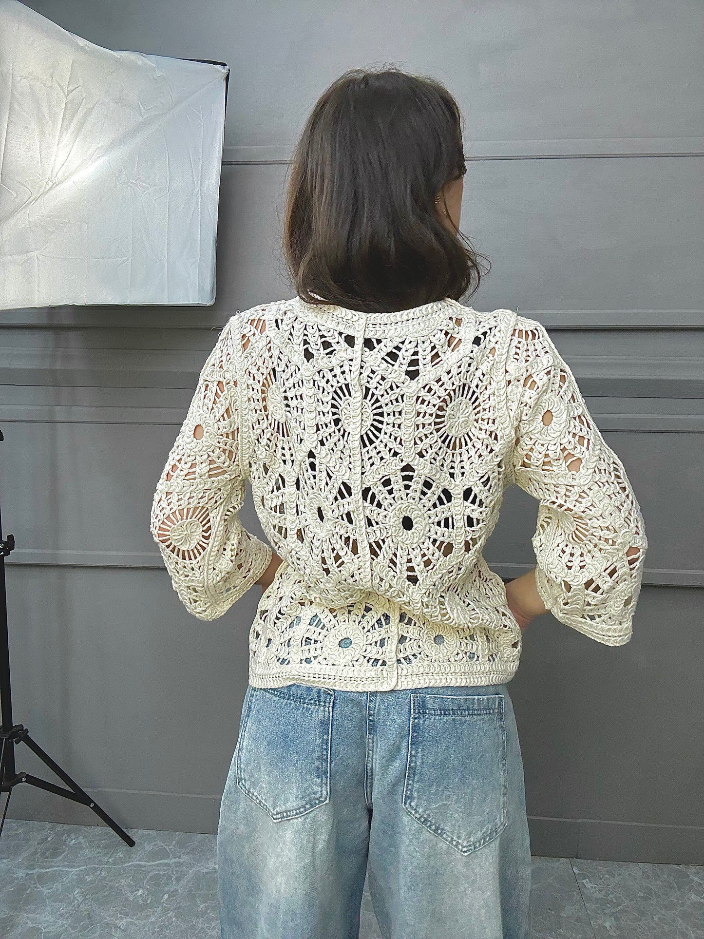 Cardigan Macramé