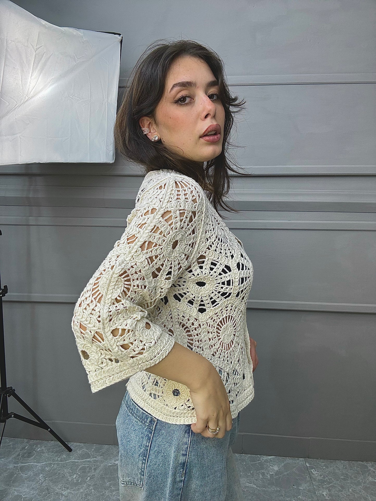 Cardigan Macramé