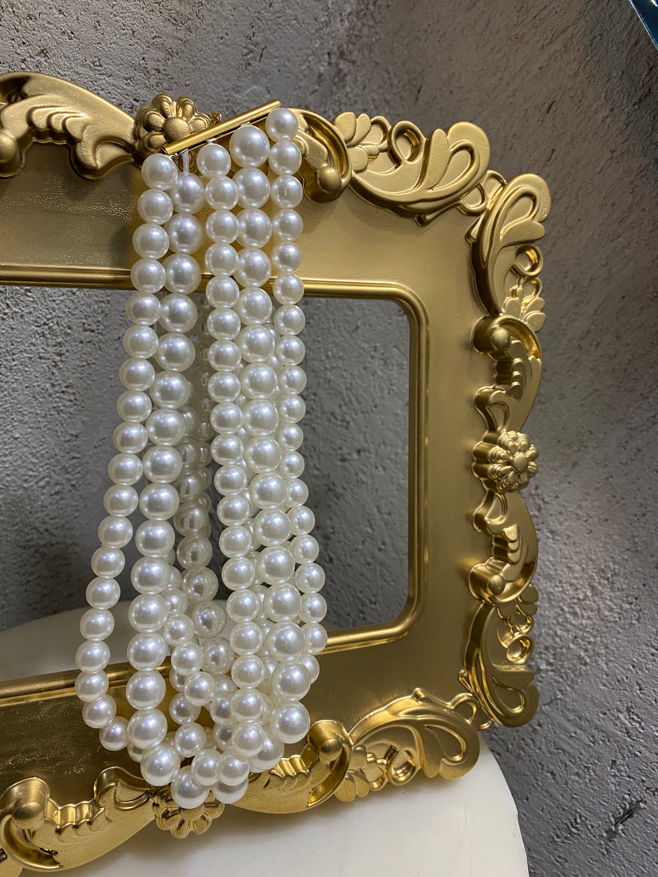 collier multifilo in perle