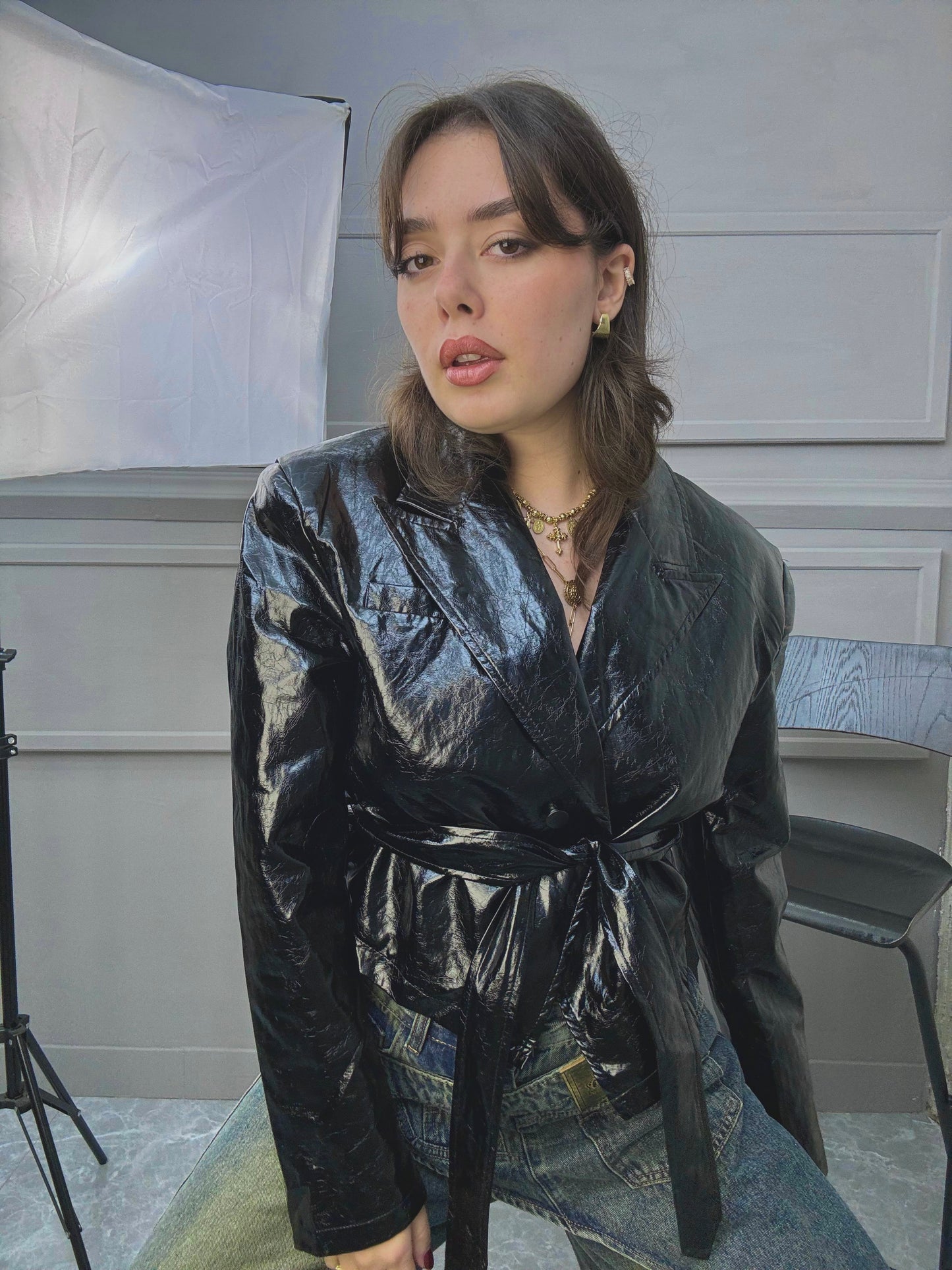 Crop Blazer Lucido