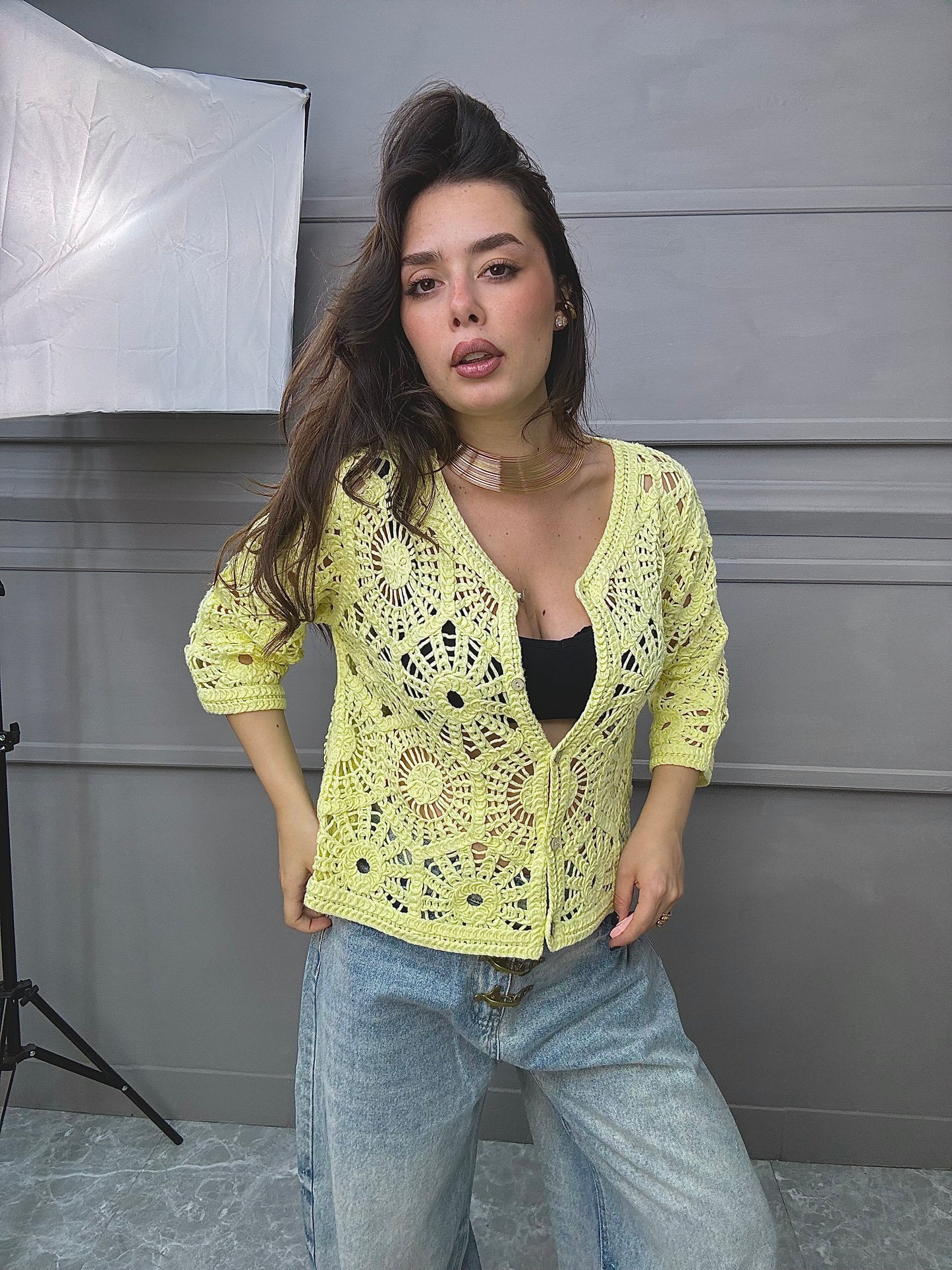 Cardigan Macramé