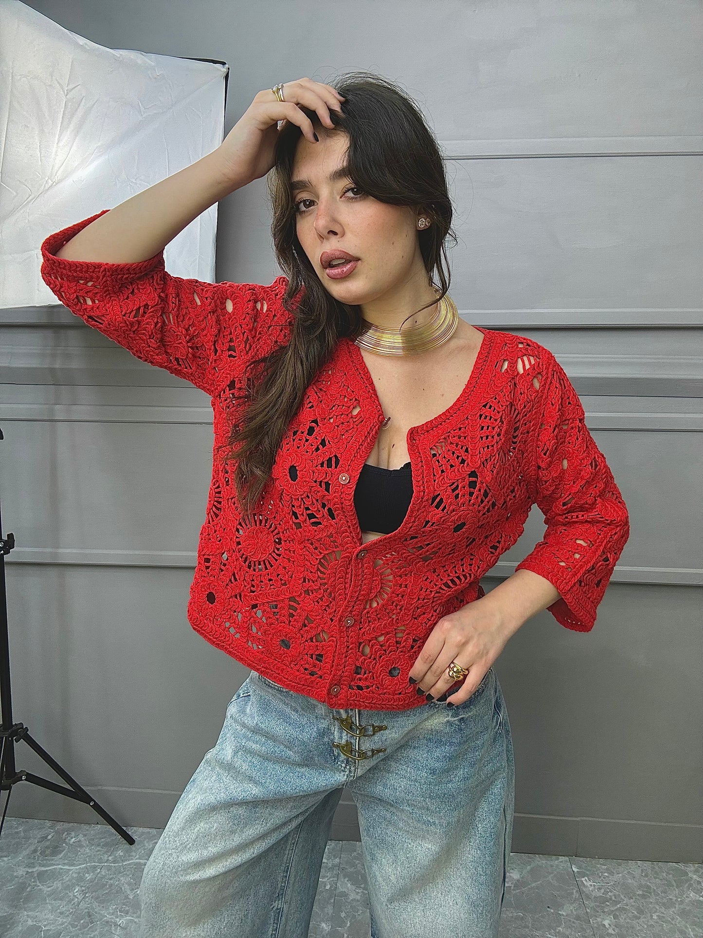 Cardigan Macramé